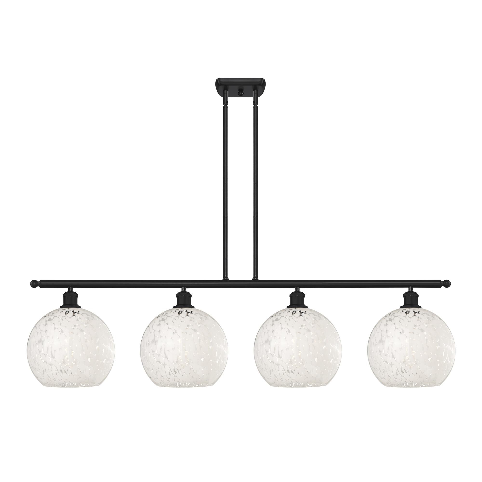 Bruno Marashlian White Mouchette 48 Inch Linear Suspension Light by Innovations Lighting