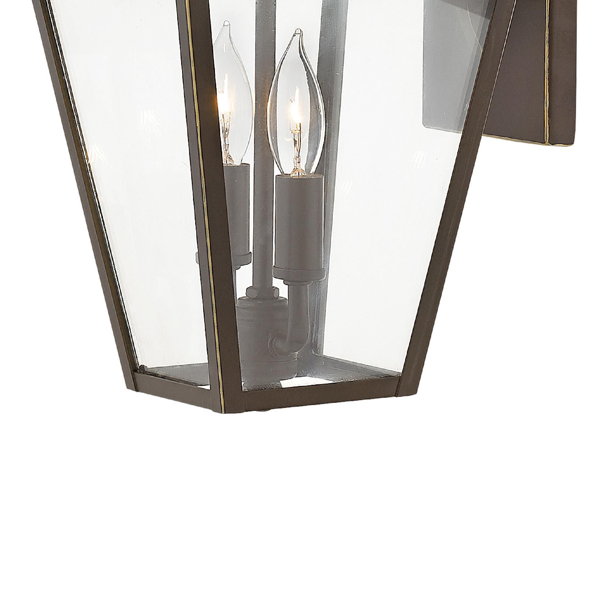 Shown in Oil Rubbed Bronze finish and Clear glass