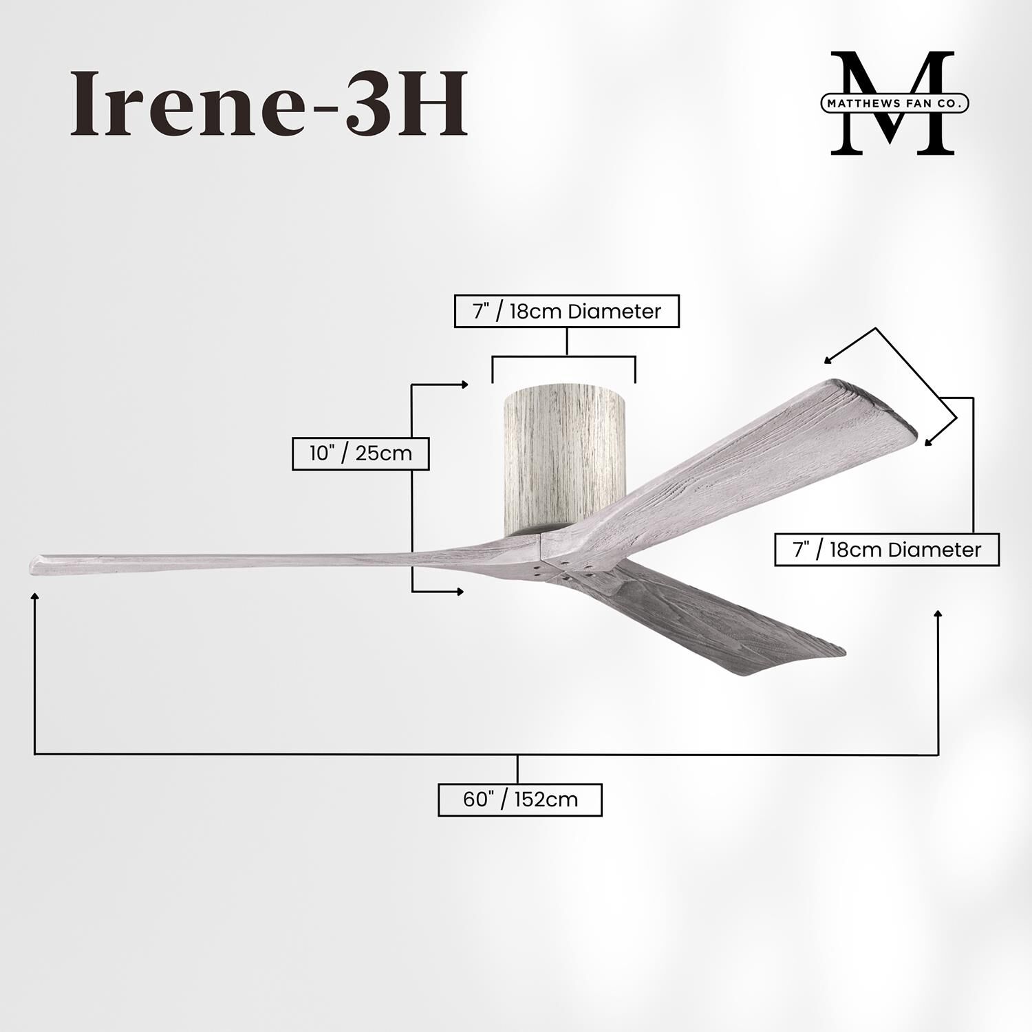 Irene 60 Inch Flush Mount Fan by Matthews Fan Company