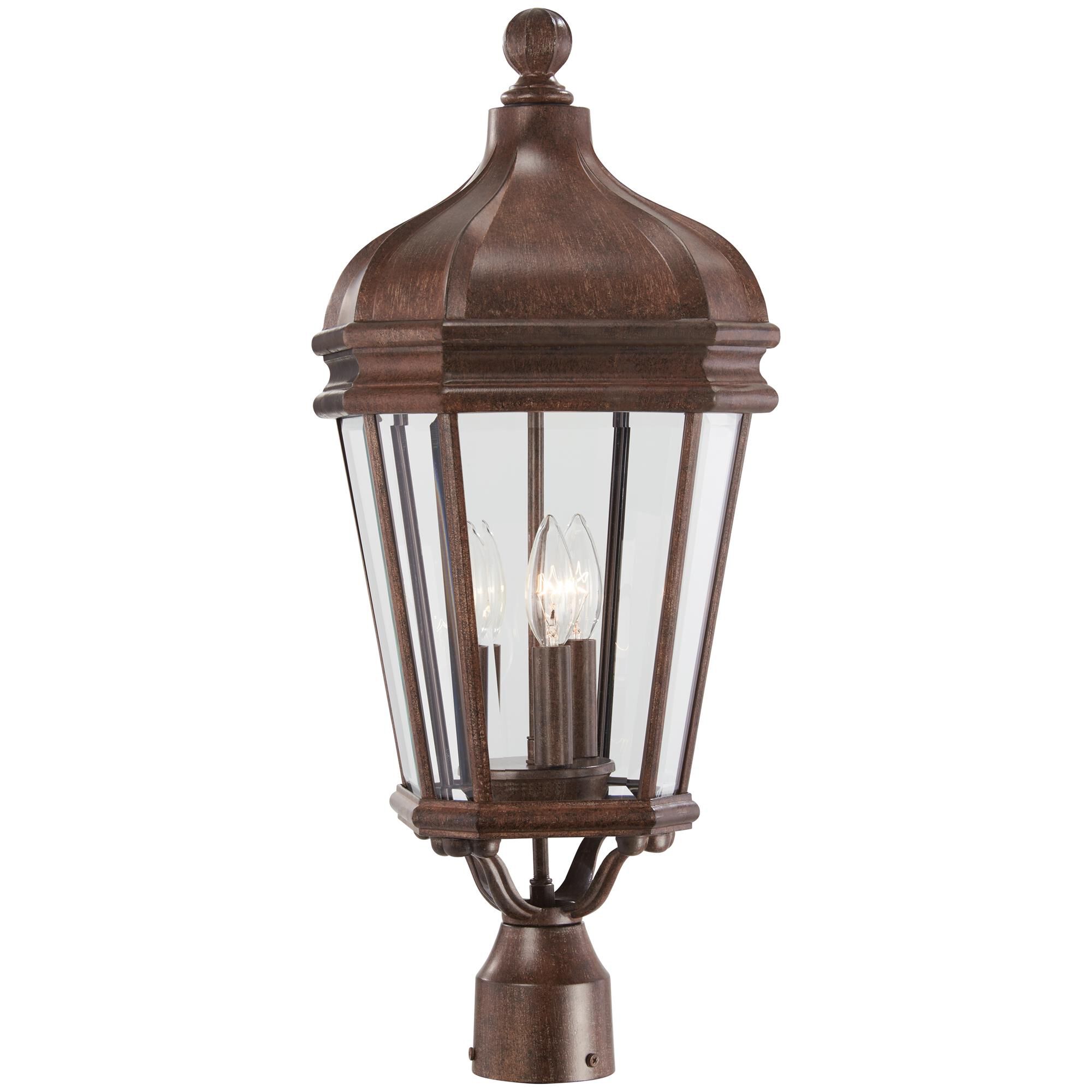 Shown in Vintage Rust finish and Clear Beveled glass
