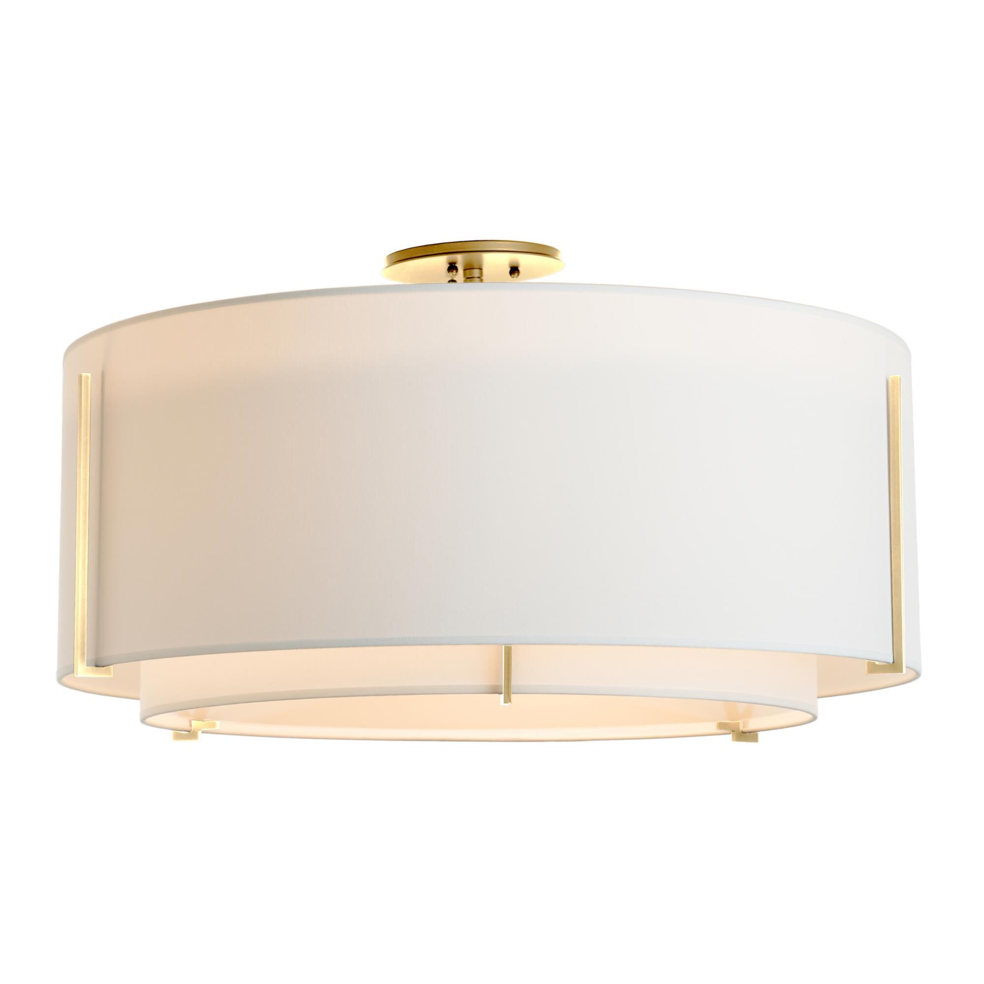 Shown in Modern Brass finish and Natural Anna Inner & Natural Anna Outer shade