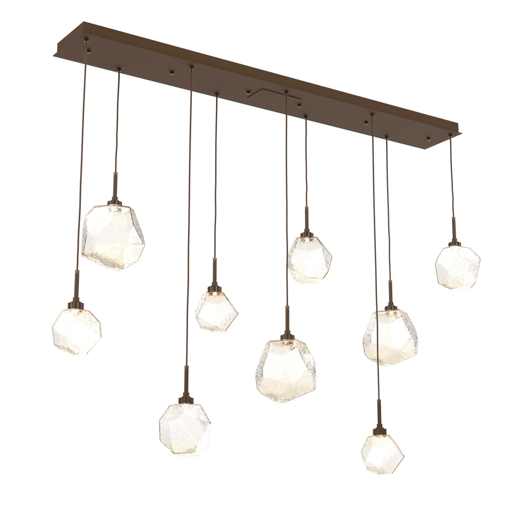 Shown in Flat Bronze finish and Amber glass