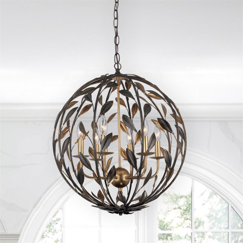 Broche 21 Inch 6 Light Mini Chandelier by Crystorama