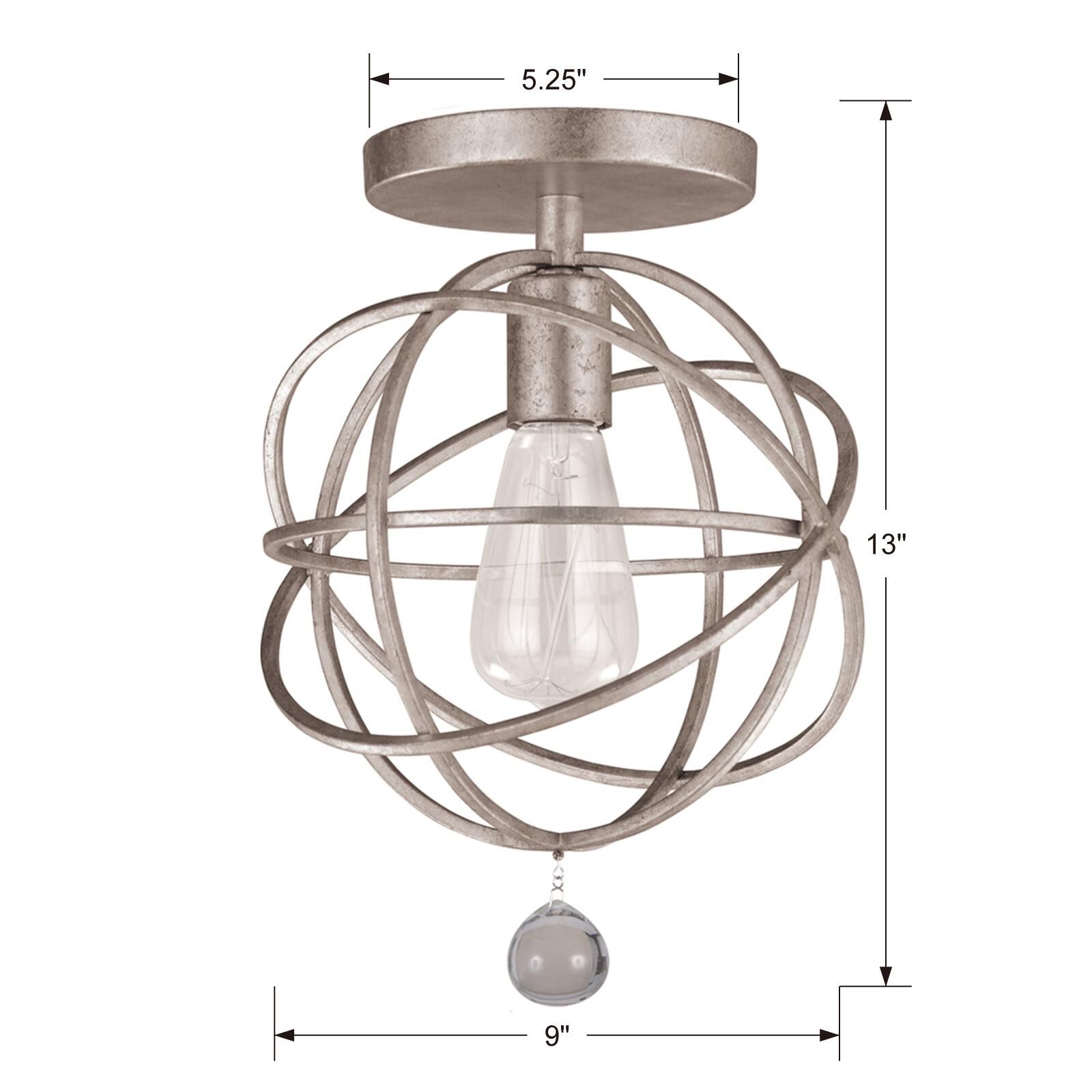 Solaris 9 Inch Semi Flush Mount by Crystorama