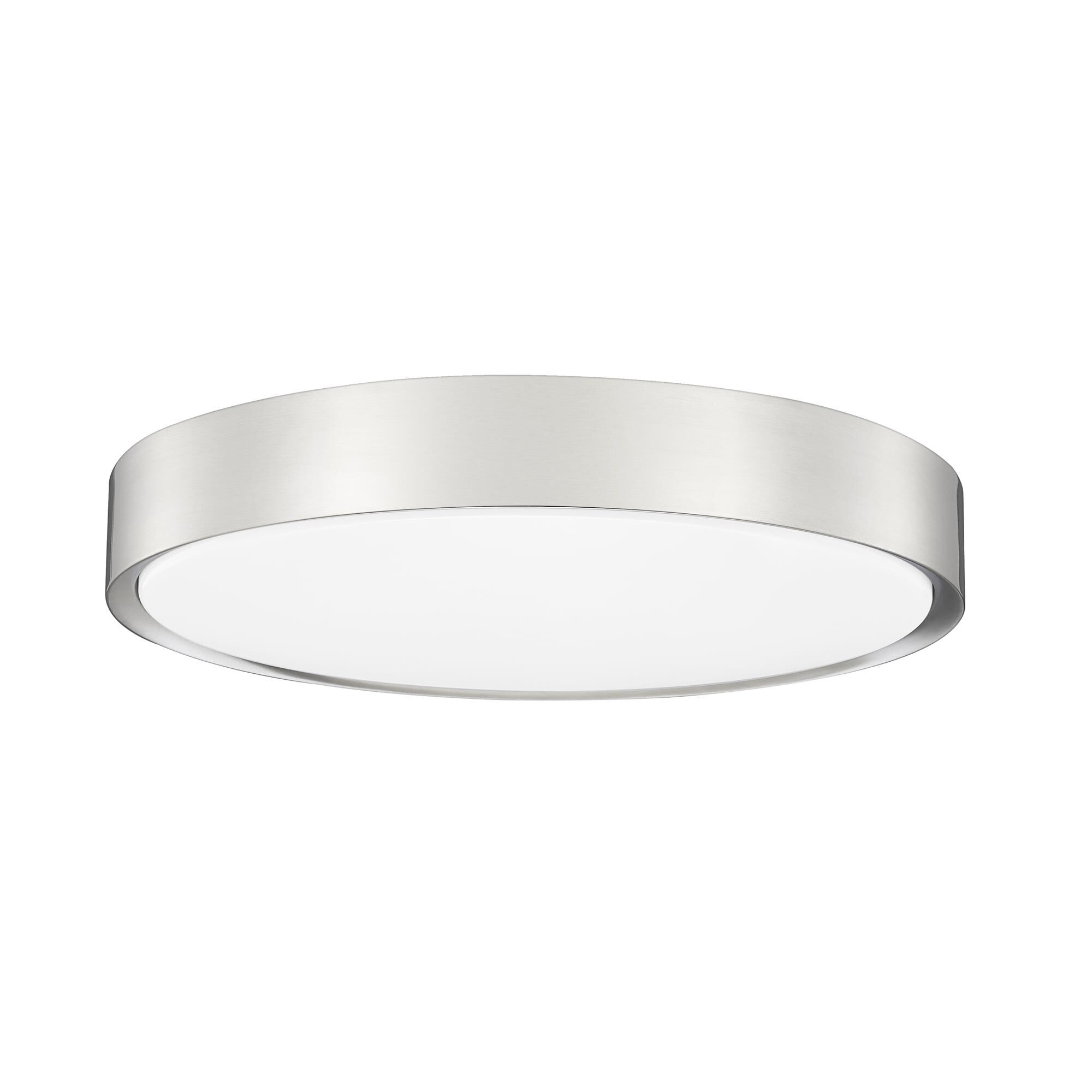 Shown in Brushed Nickel finish and Frosted glass and Frosted shade