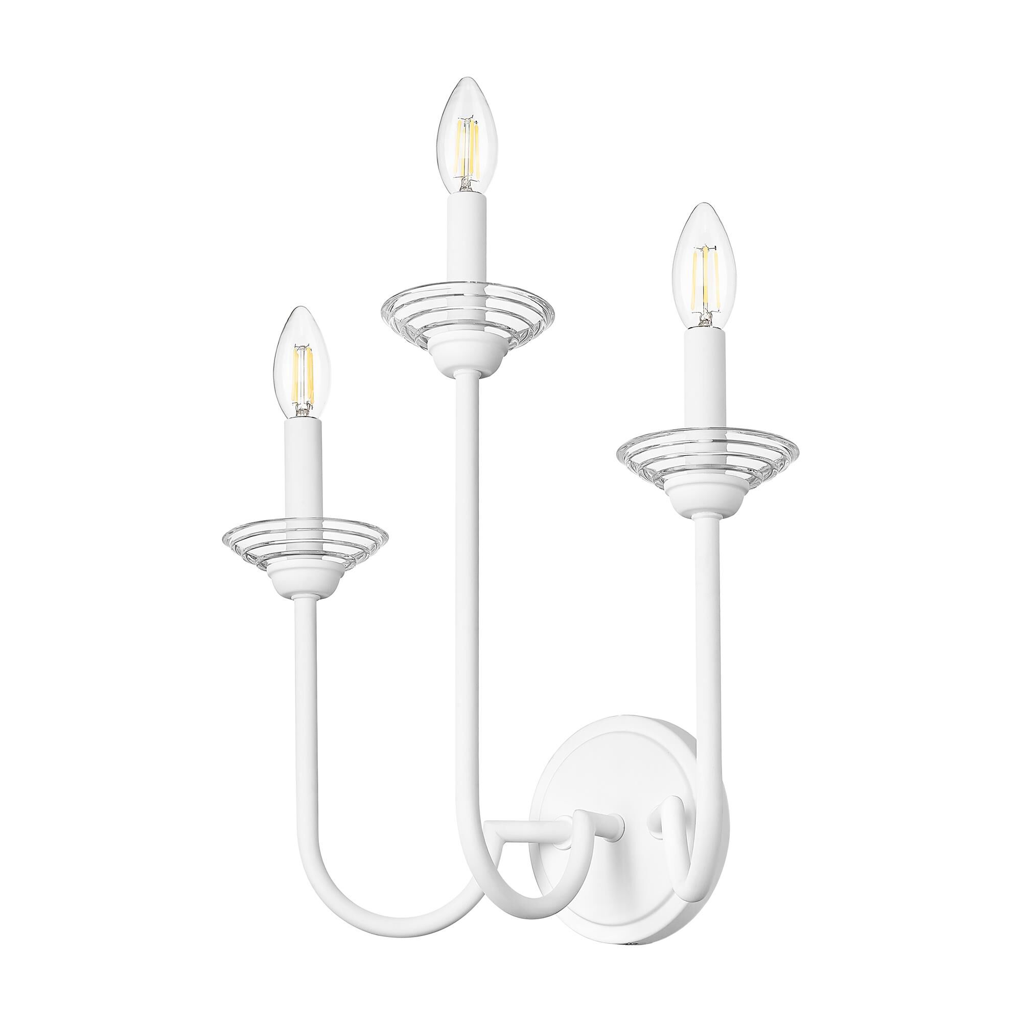 Shown in Textured White finish and Clear Ribbed glass and Clear Ribbed shade