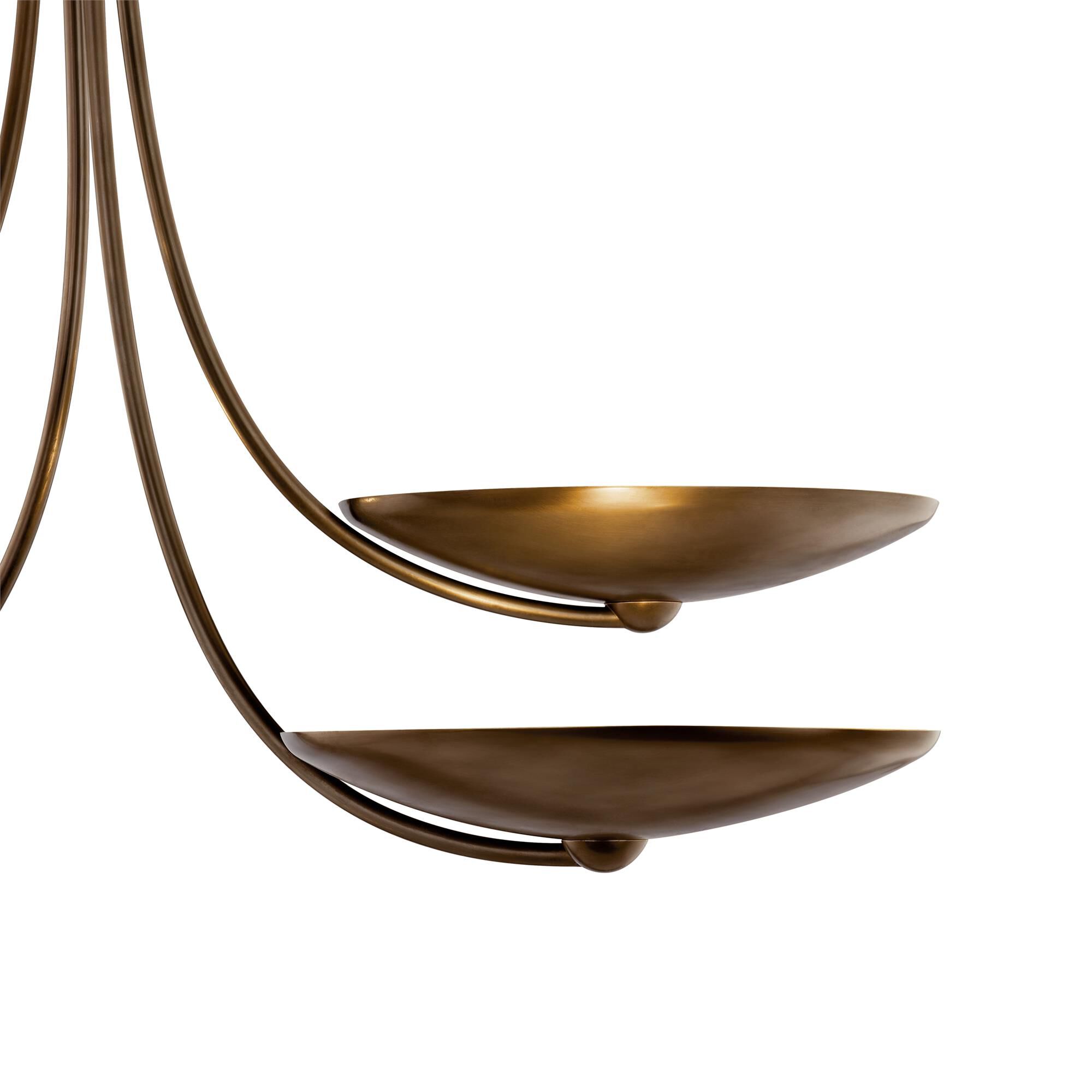 Shown in Lacquered Brass finish and Lacquered Brass and Lacquered Bronze shade