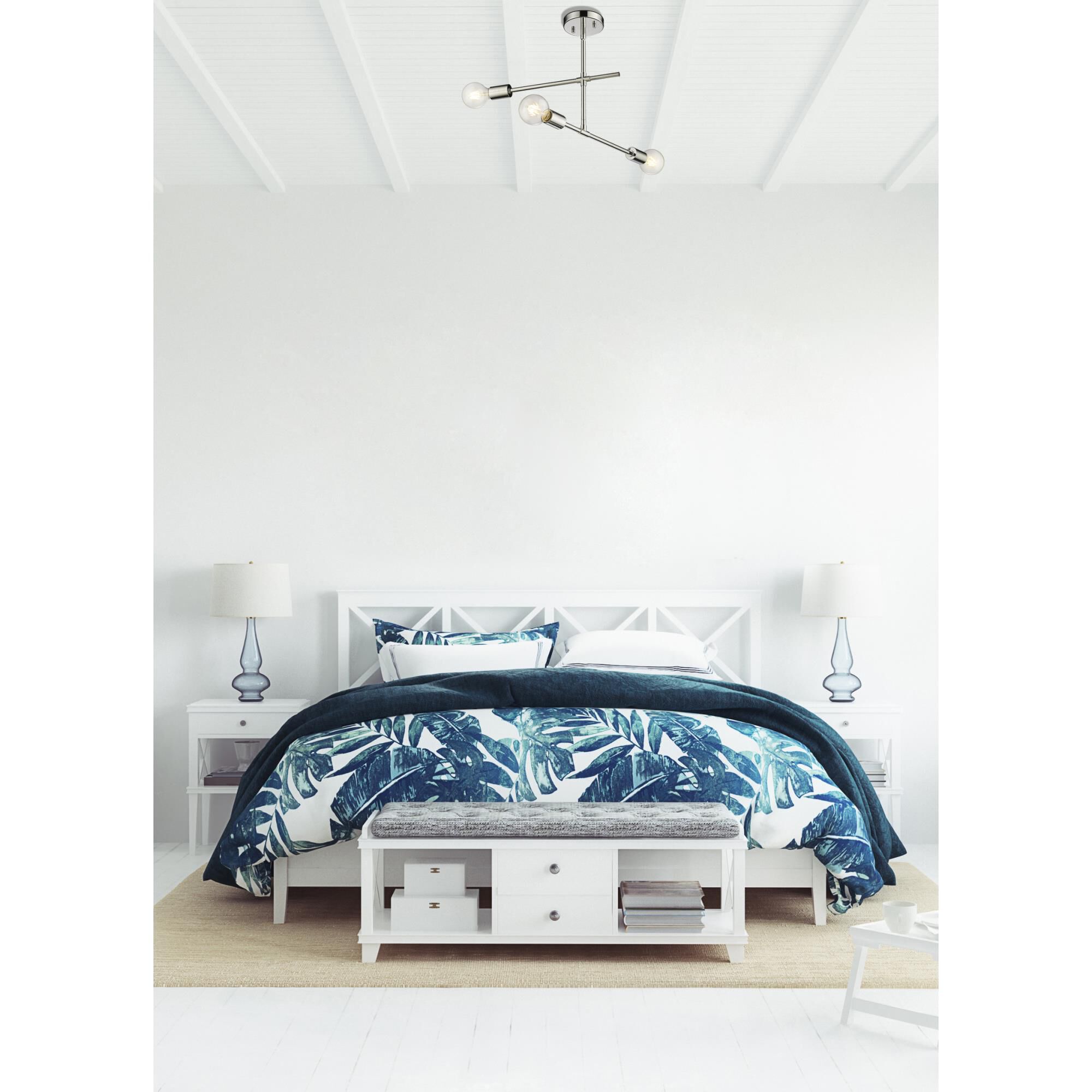 Modernist 23 Inch 3 Light Semi Flush Mount by Z-Lite