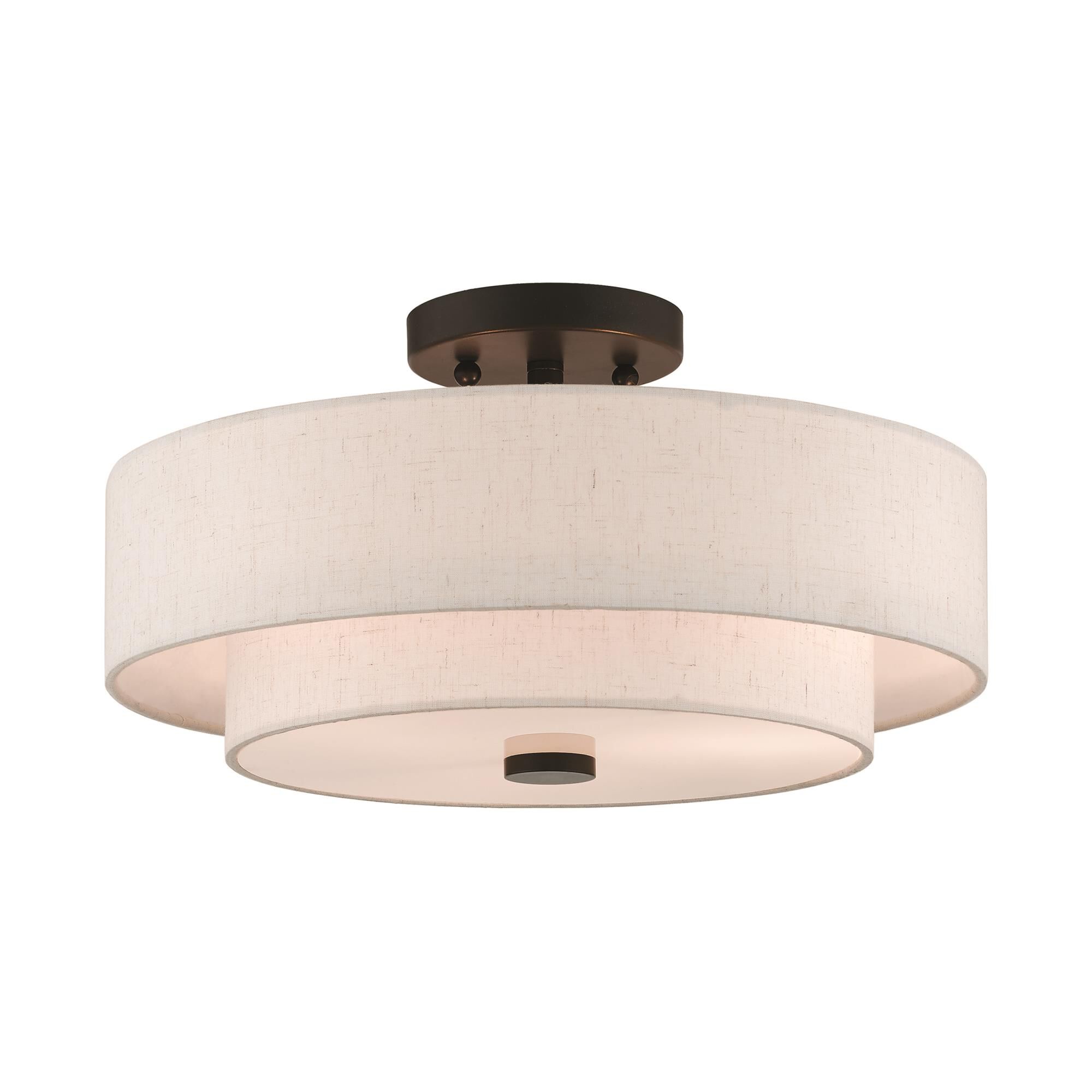Monroe 15 Inch Semi Flush Mount by Livex Lighting