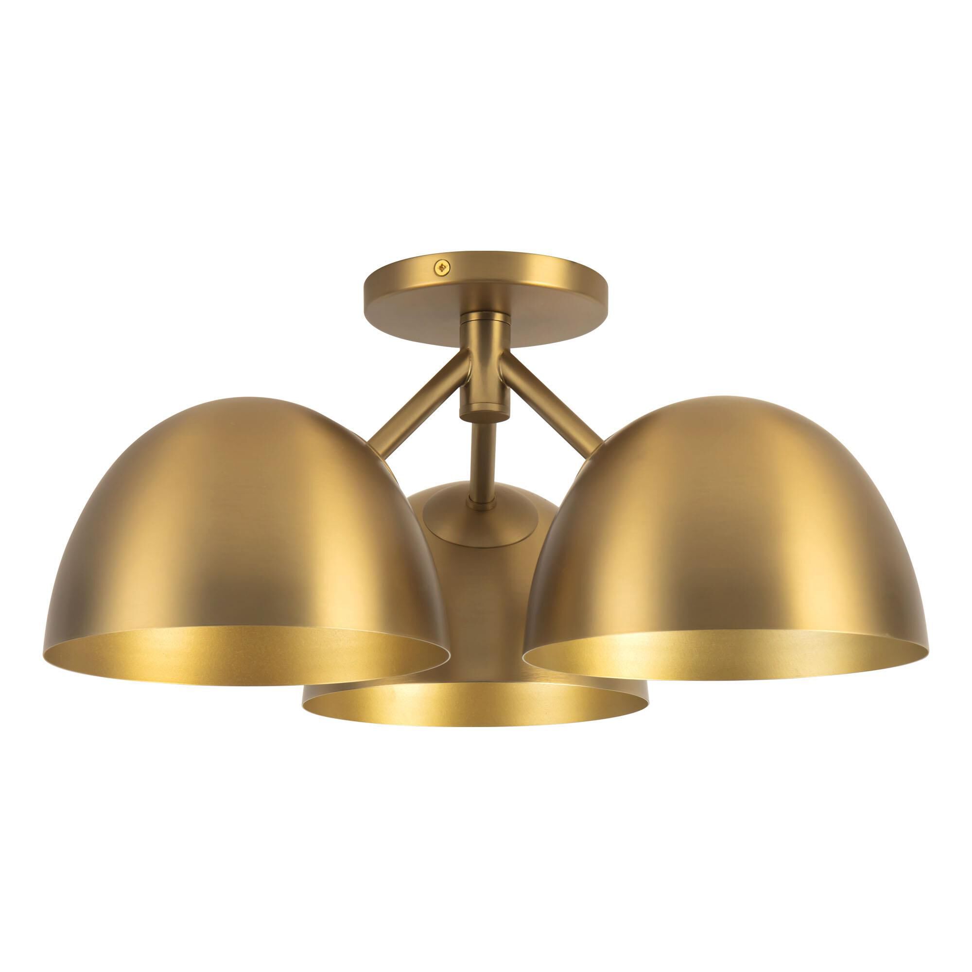 Shown in Brushed Gold finish and Steel shade
