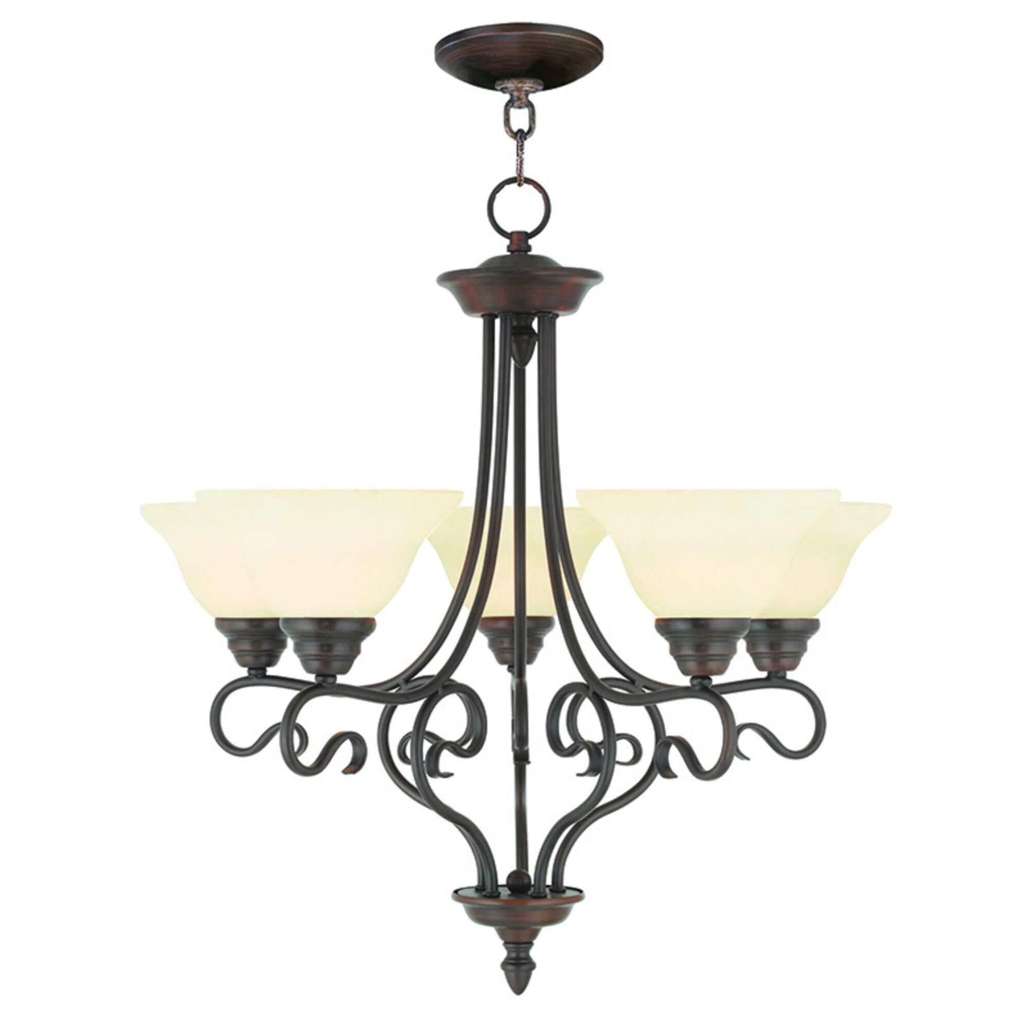 Shown in Imperial Bronze finish and Vintage Scavo glass 