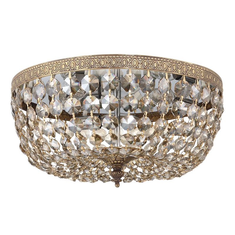 Ceiling 14 Inch 3 Light Semi Flush Mount by Crystorama