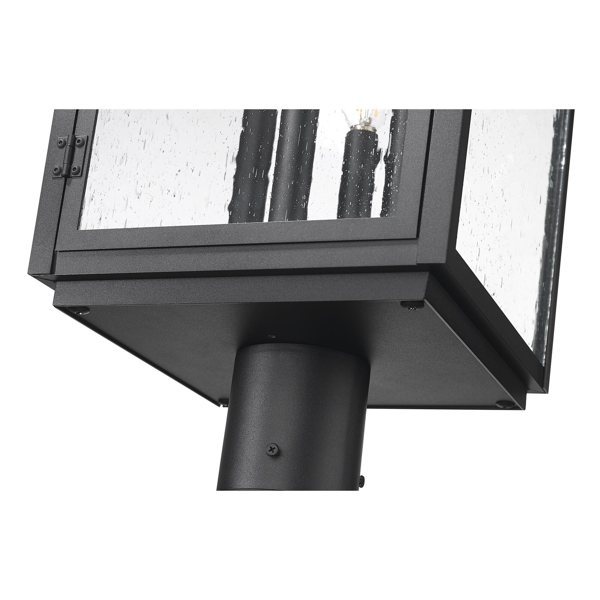 Shown in Sand Black finish and Clear Seedy glass and Clear Seedy shade