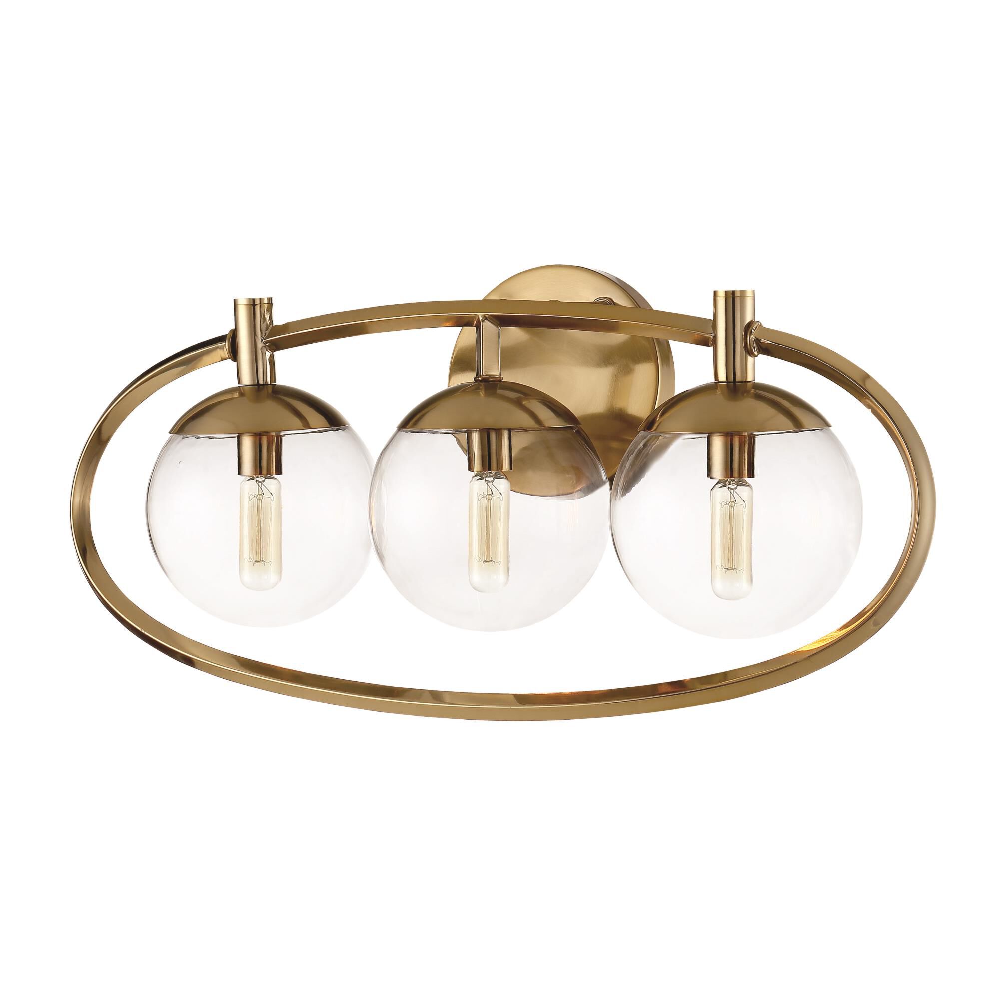 Shown in Satin Brass finish and Yes glass and Yes shade