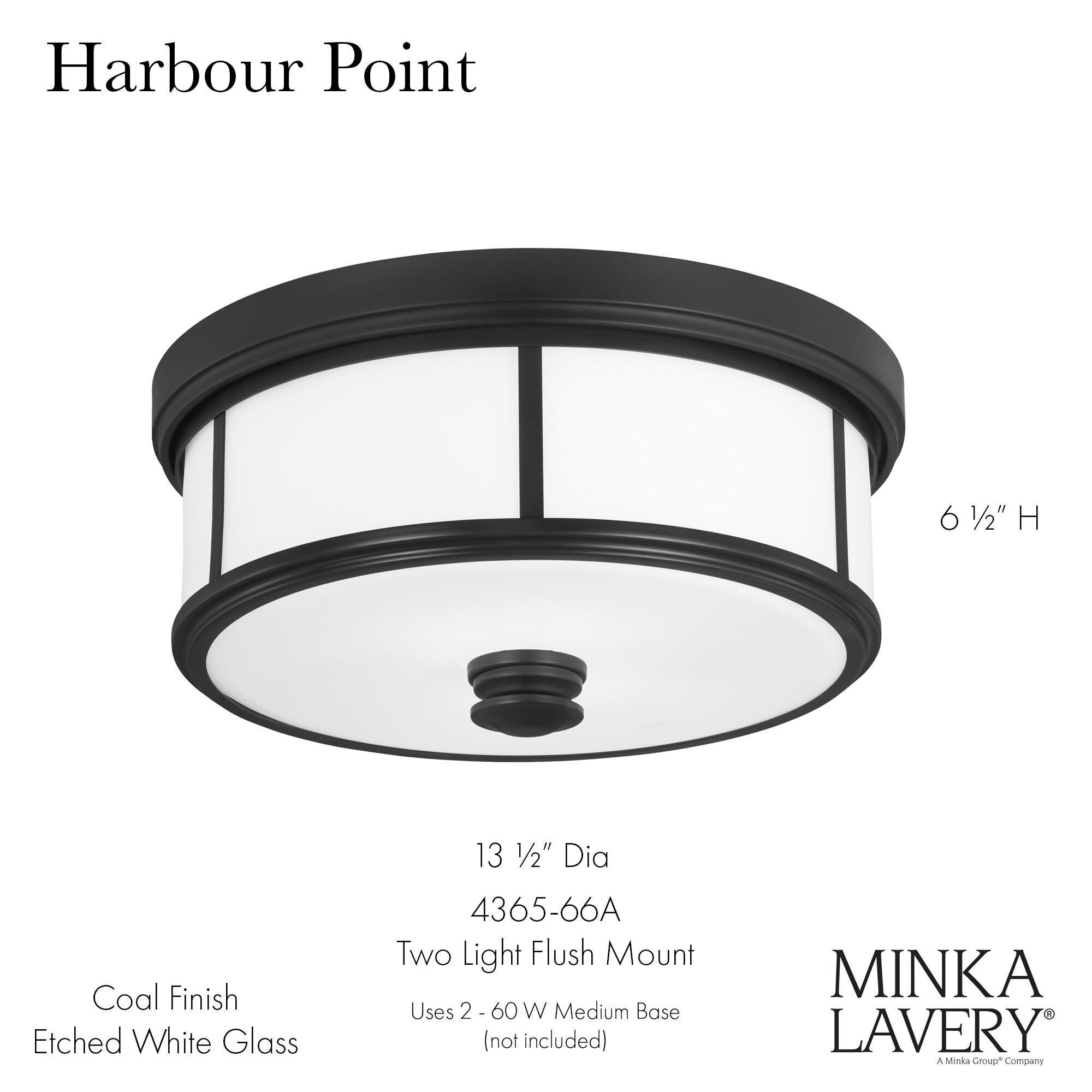 Harbour Point 13 Inch 2 Light Flush Mount by Minka Lavery