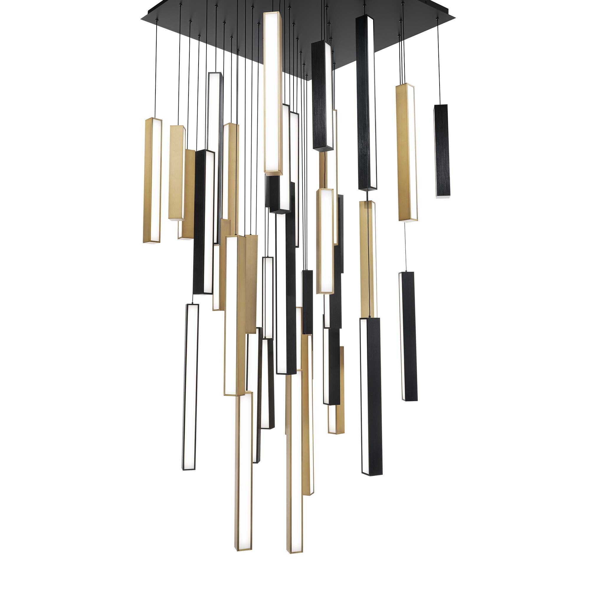 Shown in Black/Aged Brass & Black finish