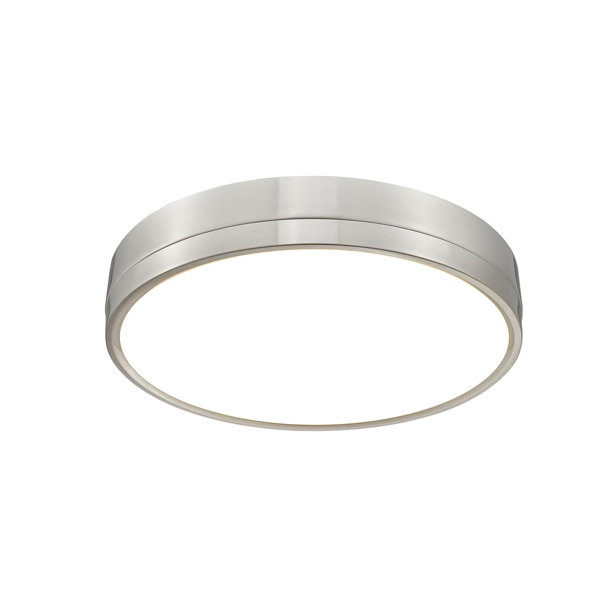 Shown in Brushed Nickel finish and Frosted glass and Frosted shade