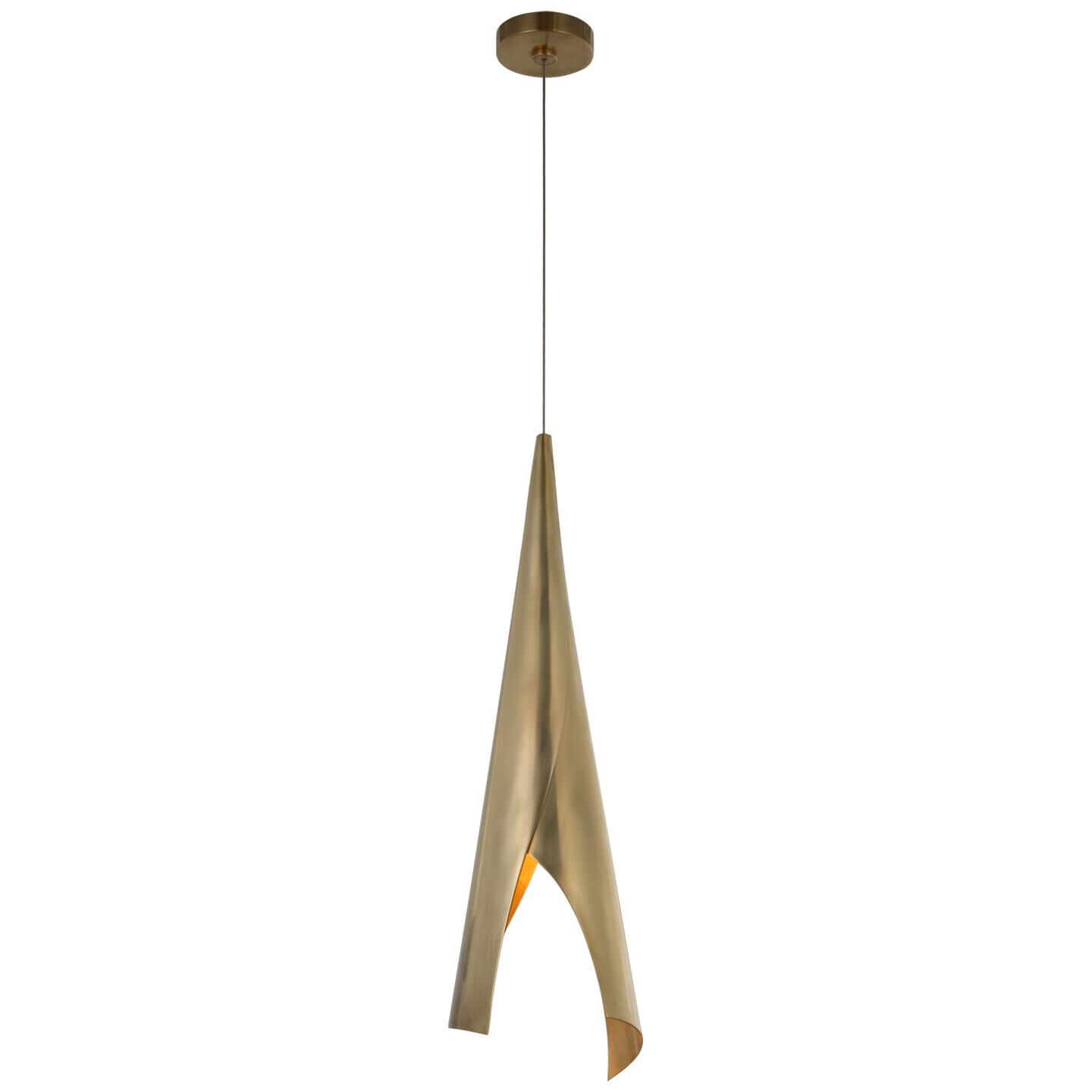 Shown in Antique-Burnished Brass finish and No Option shade