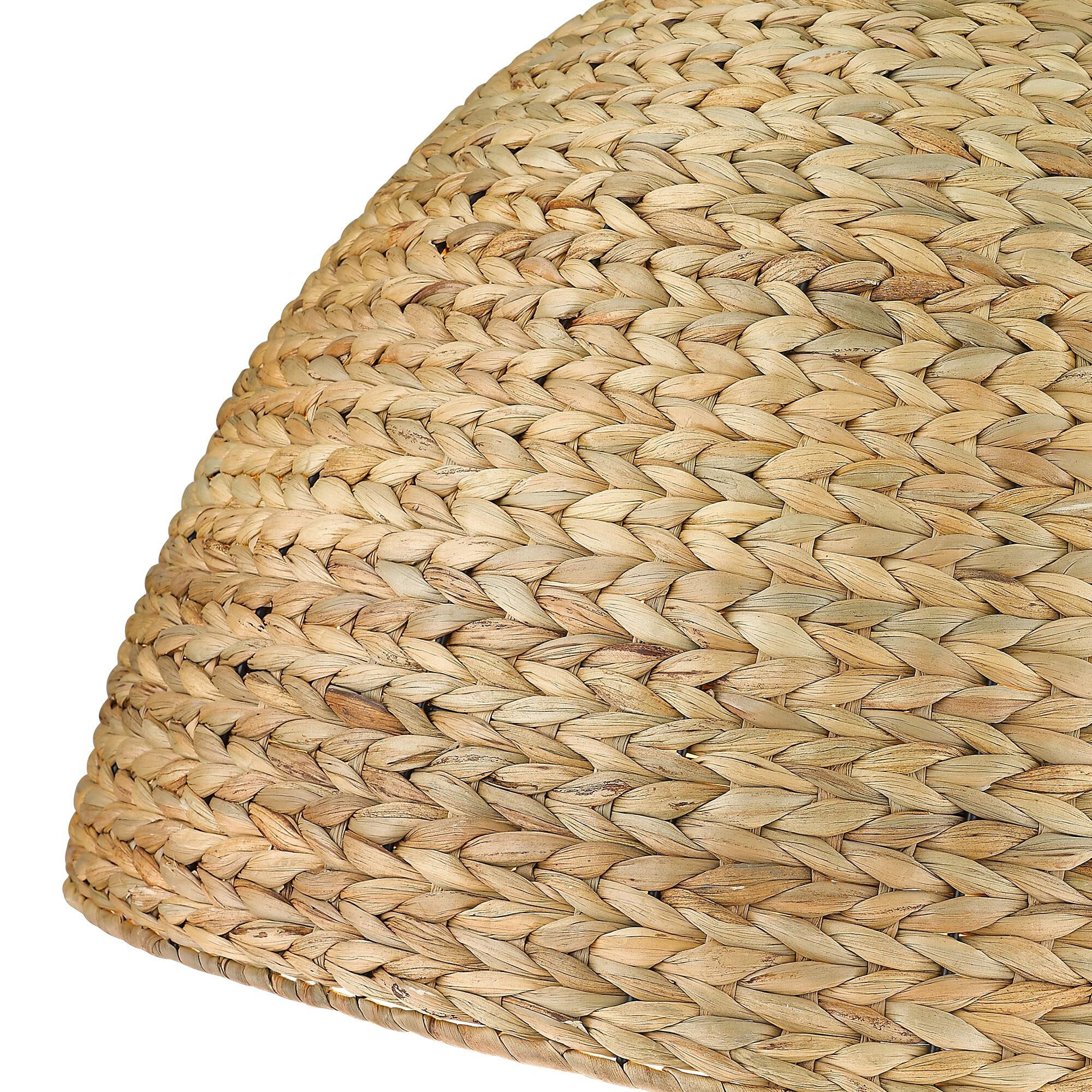 Shown in Matte Black finish and Woven Sweet Grass shade