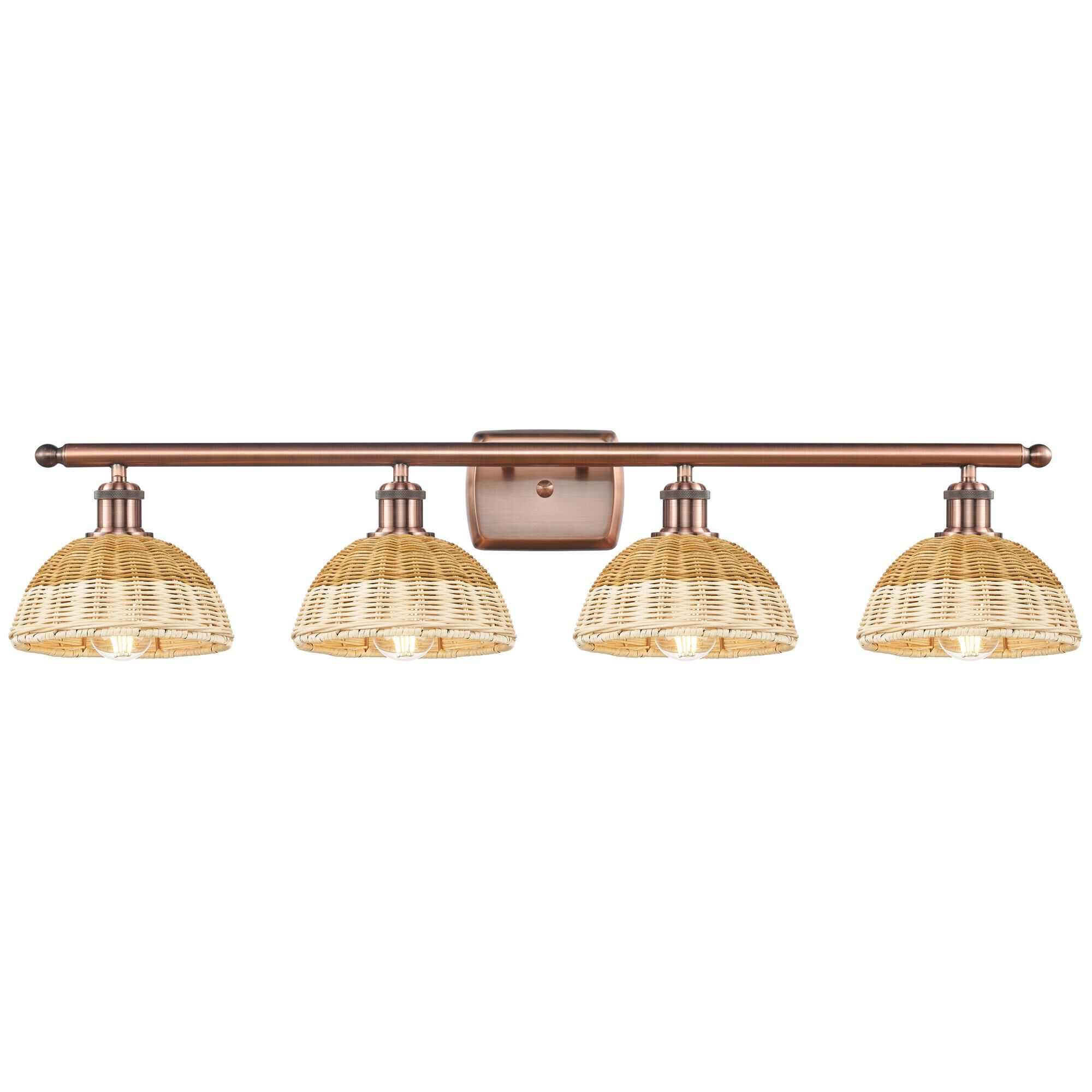 Shown in Antique Copper finish and Natural shade