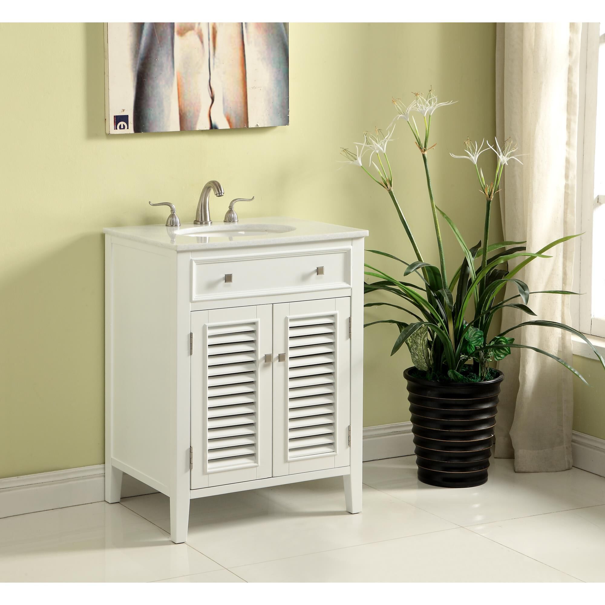 Shown in White finish