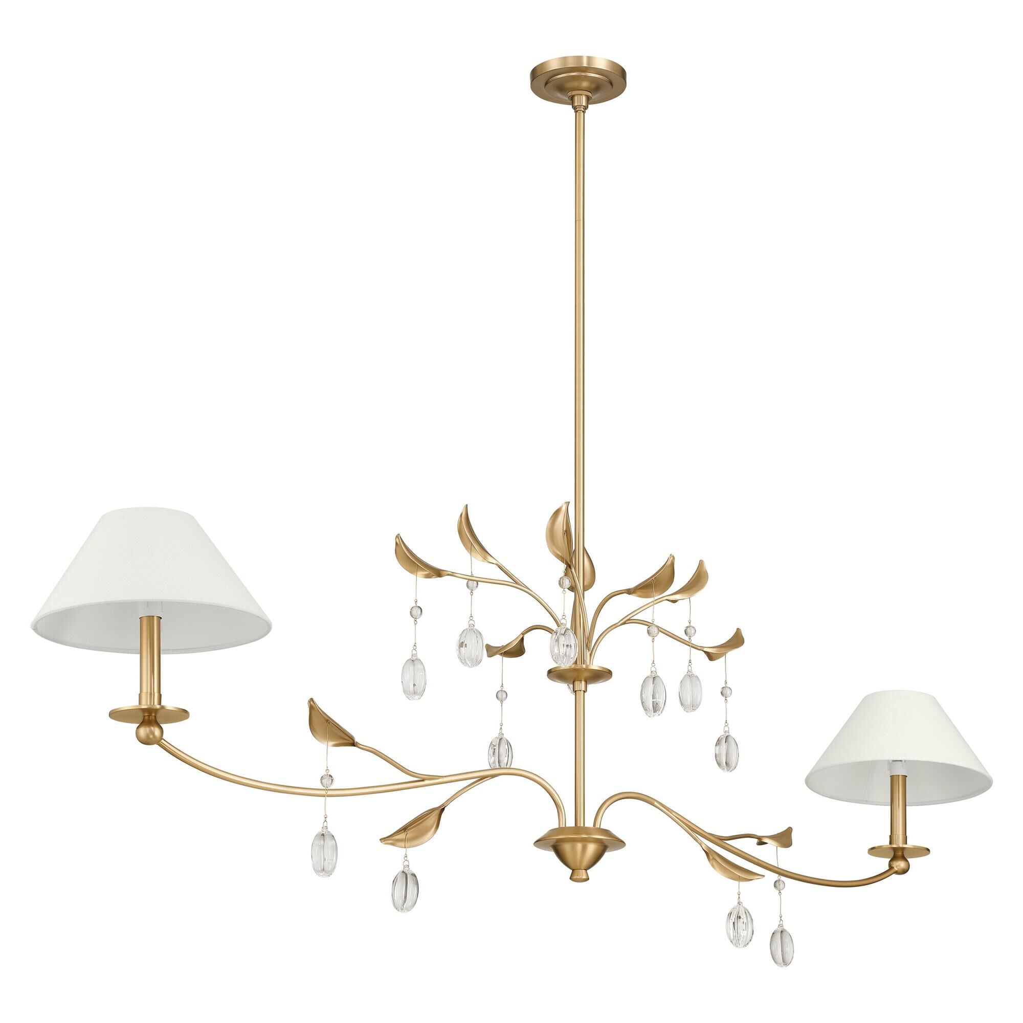 Shown in Champagne Gold finish and White shade