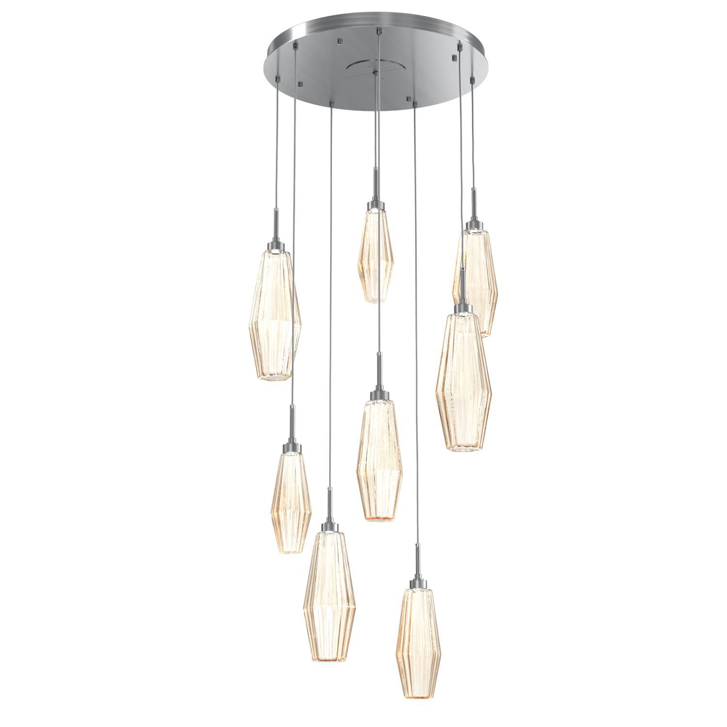 Aalto 27 Inch 8 Light LED Multi Light Pendant by Hammerton Studio