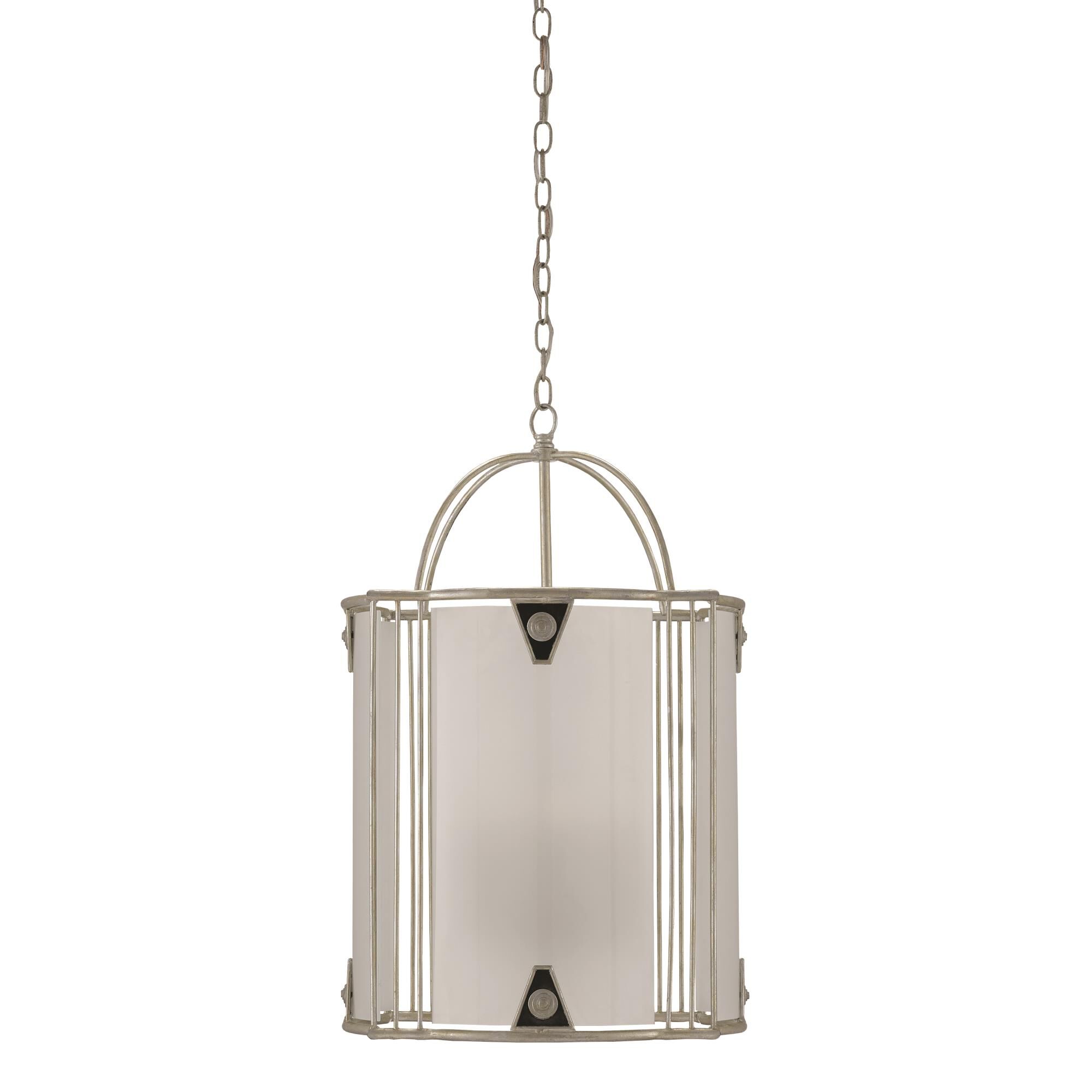 Shown in Contemporary Silver Leaf-Satin Black finish