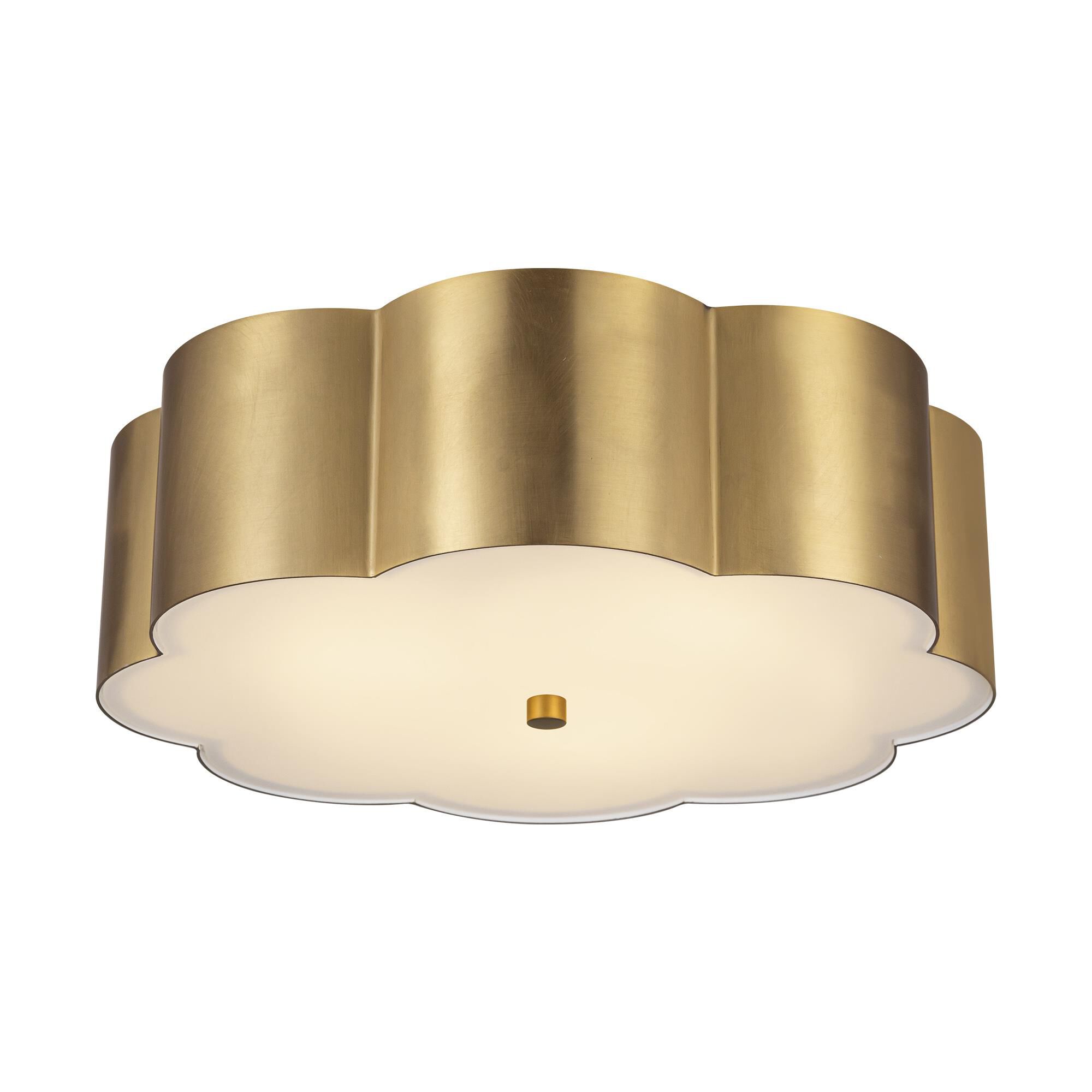 Shown in Brushed Gold finish and Frosted Diffuser glass