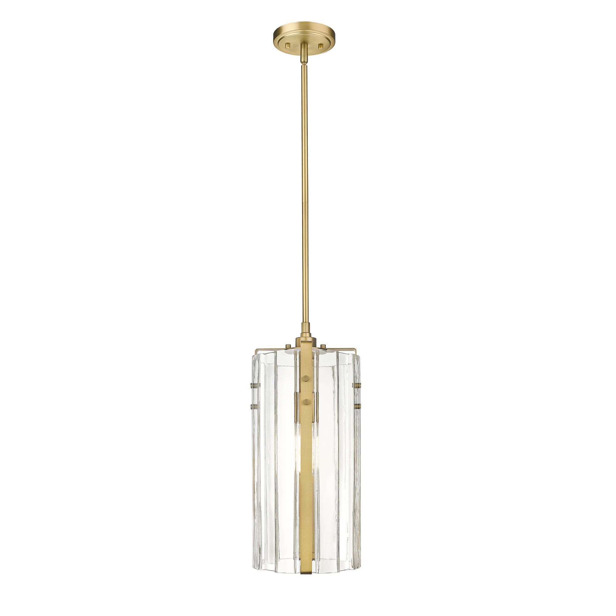 Shown in Rubbed Brass finish and Clear glass and Clear shade