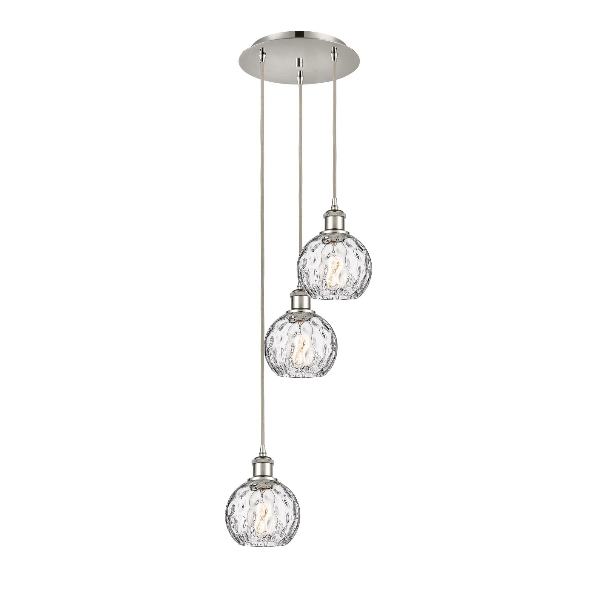 Bruno Marashlian Athens Water Glass 12 Inch 3 Light Multi Light Pendant by Innovations Lighting
