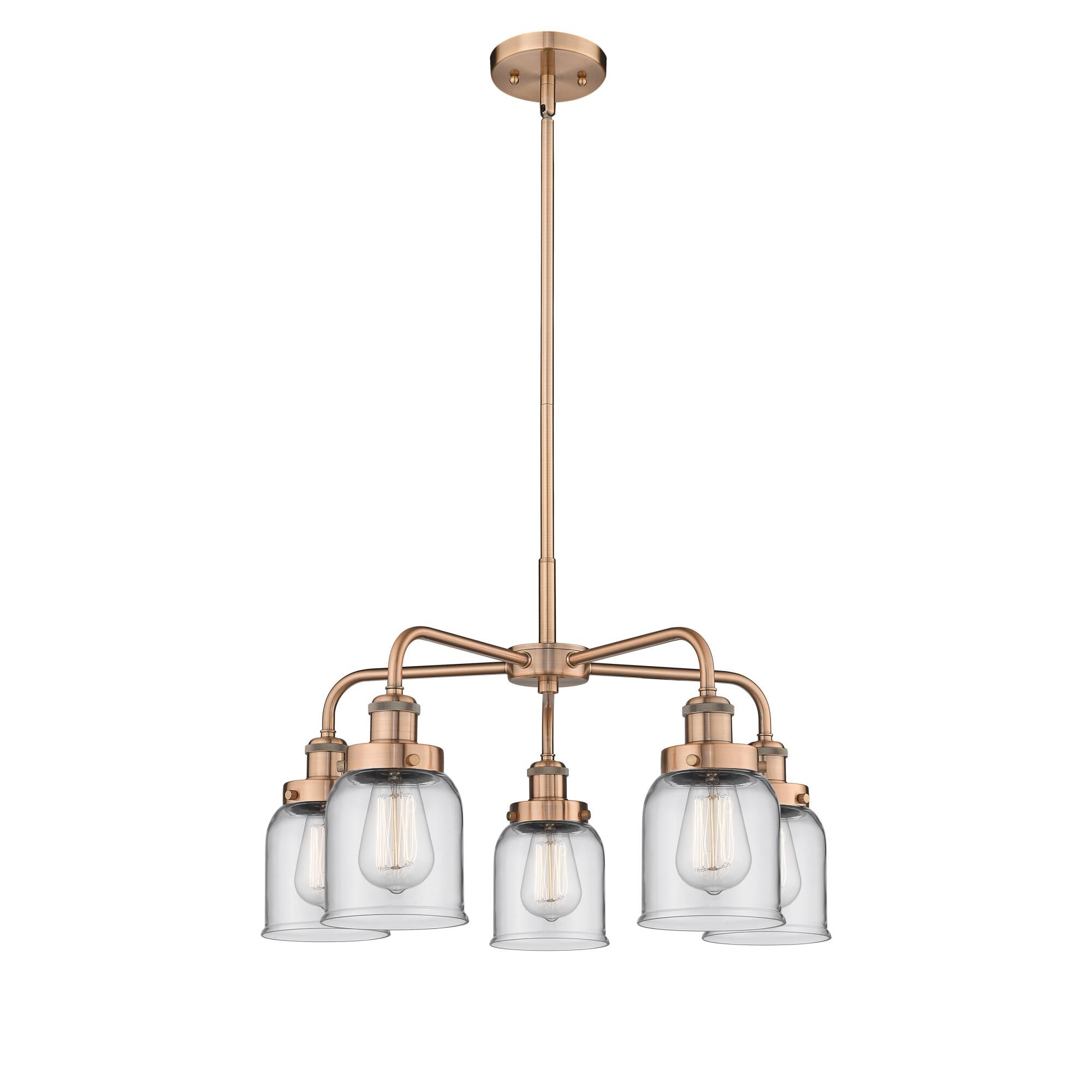 Shown in Antique Copper finish and Clear glass