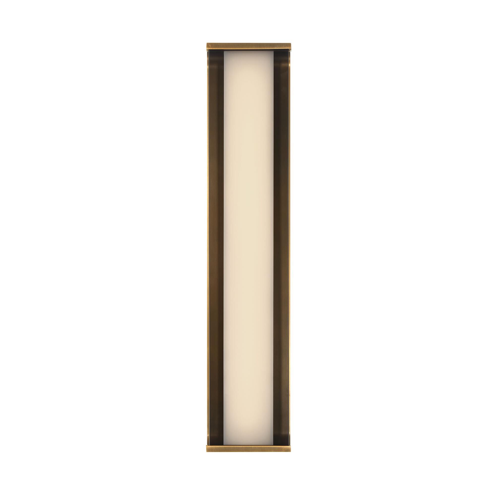 Shown in Antique Brass finish and Smoked glass