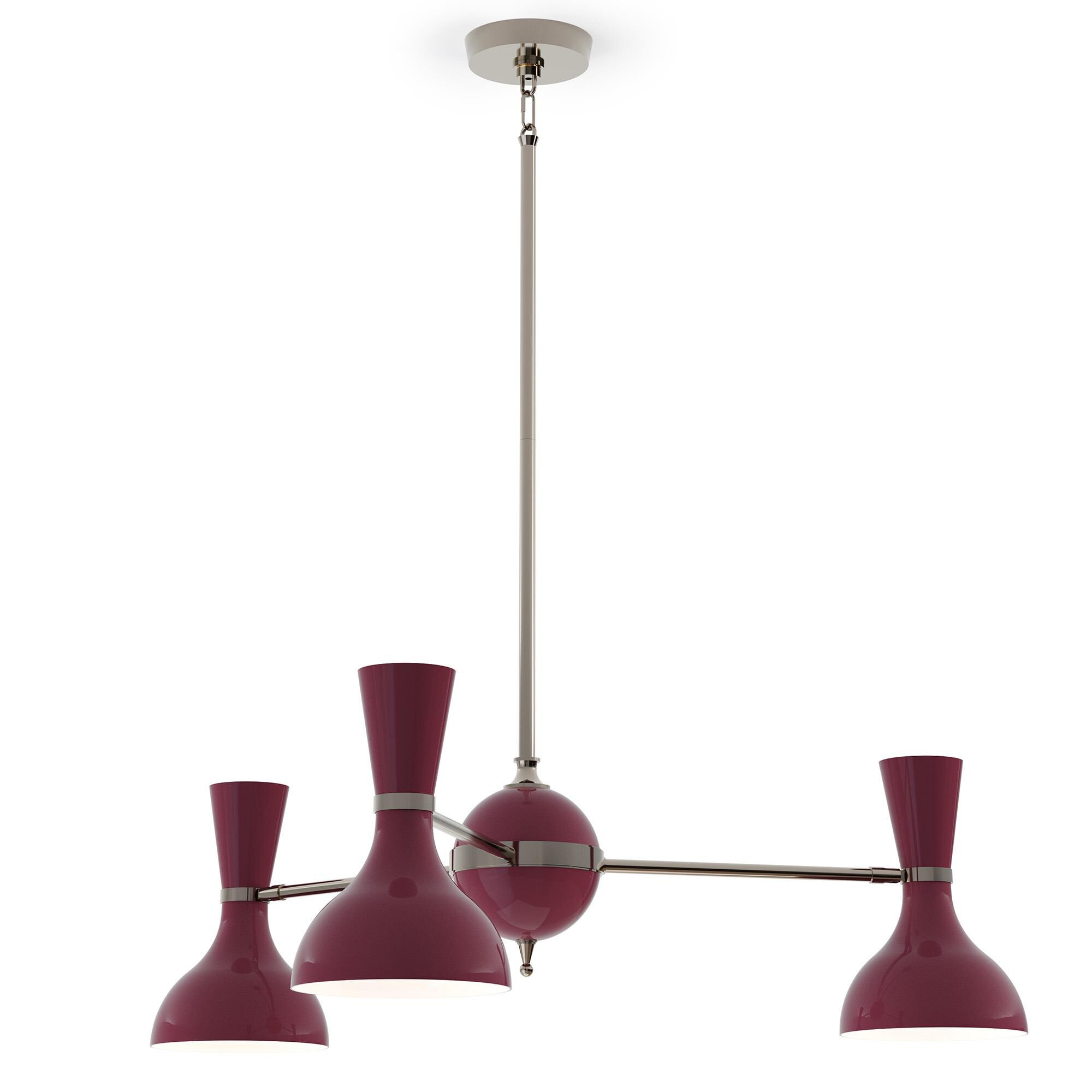 Shown in Polished Nickel finish and Sugar Plum shade