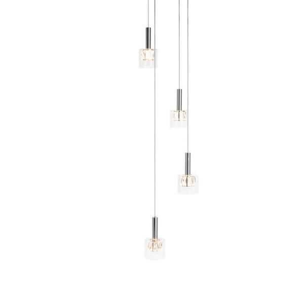 Eban 15 Inch 4 Light LED Multi Light Pendant by Safavieh