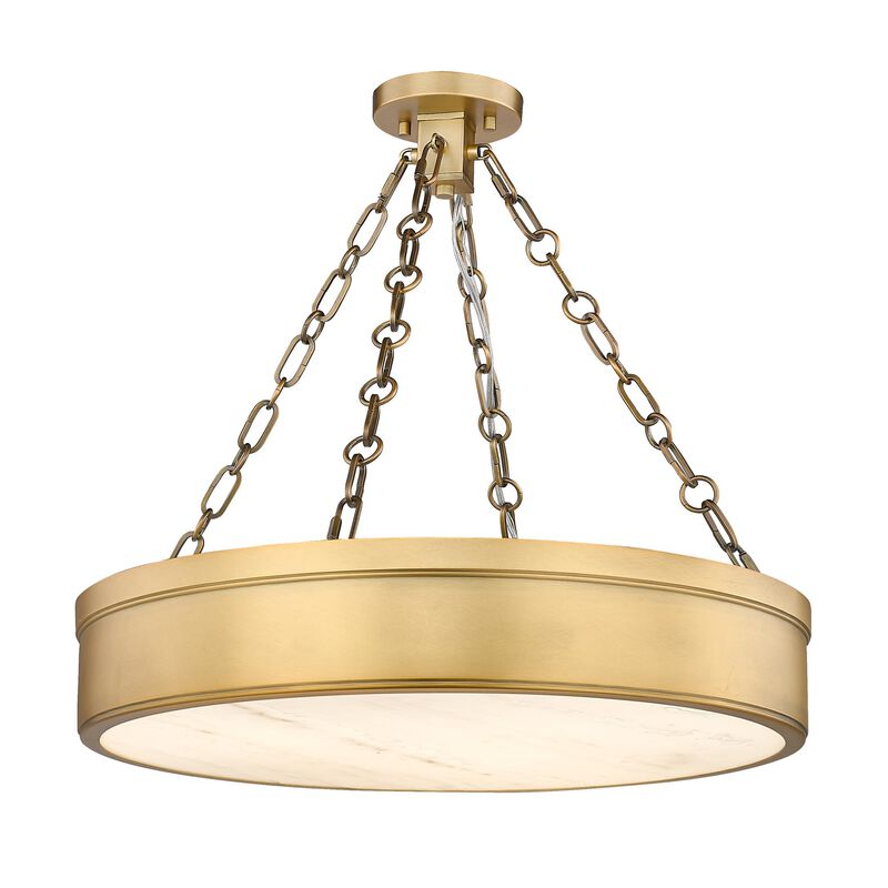 Anders 22 Inch 3 Light LED Semi Flush Mount by Z-Lite
