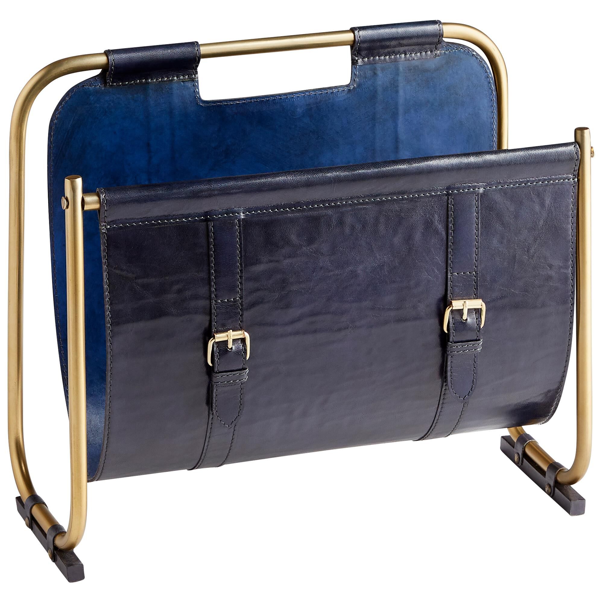 Shown in Blue And Antique Brass finish