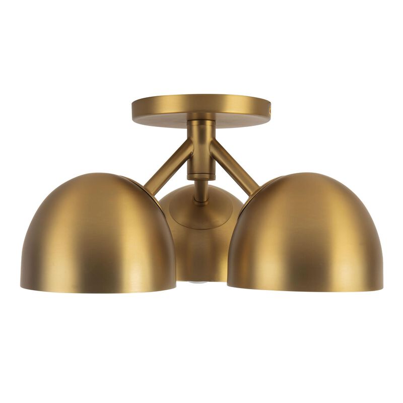 Ryan Pauly Fosso 12 Inch 3 Light Semi Flush Mount by Kuzco