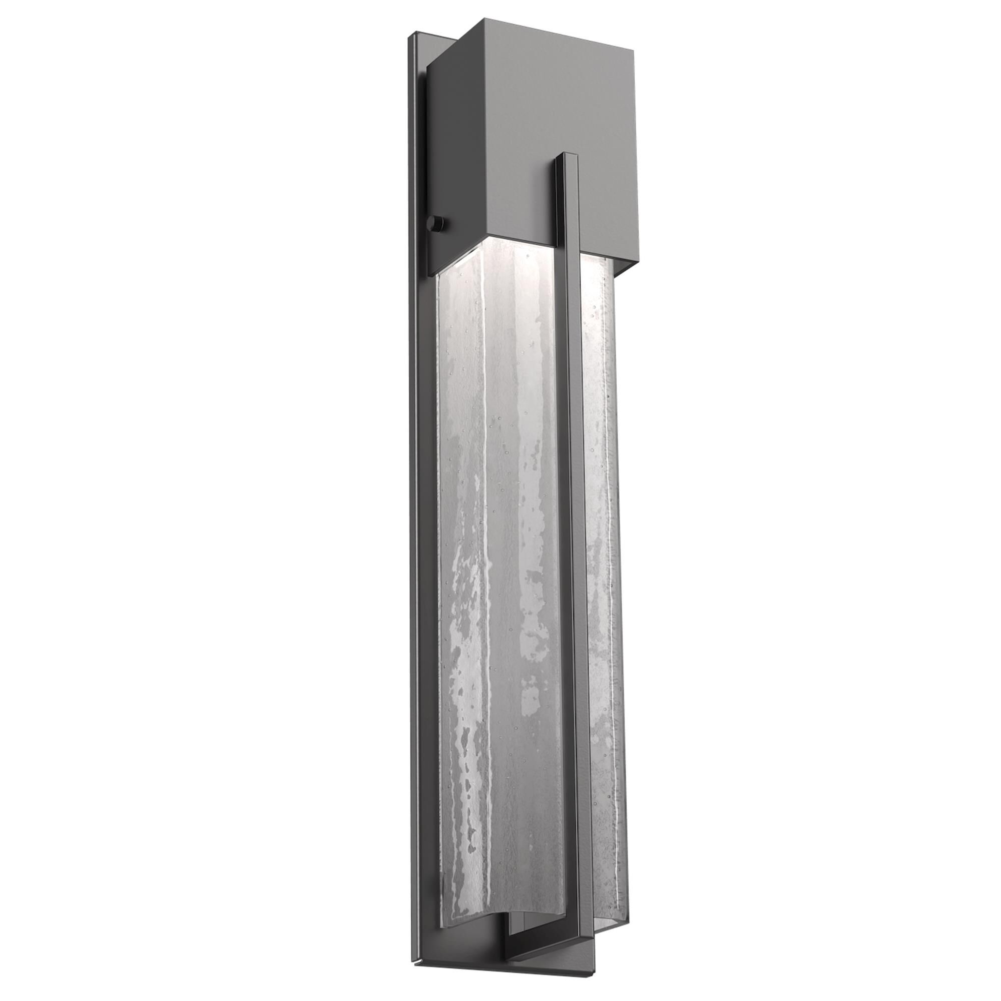 Shown in Argento Grey finish and Frosted Granite glass
