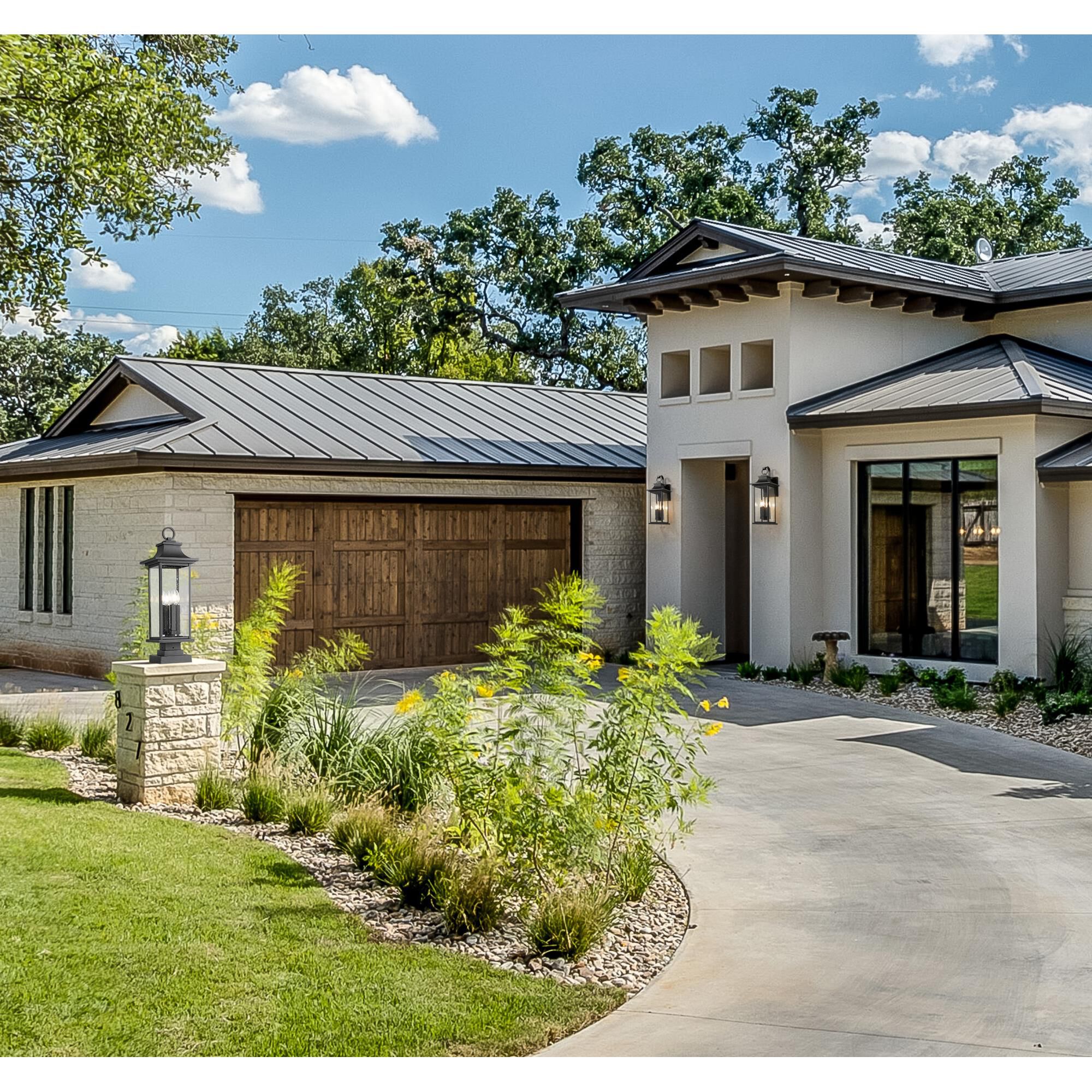 Tiberius 27 Inch Outdoor Pier Lamp by Z Lite