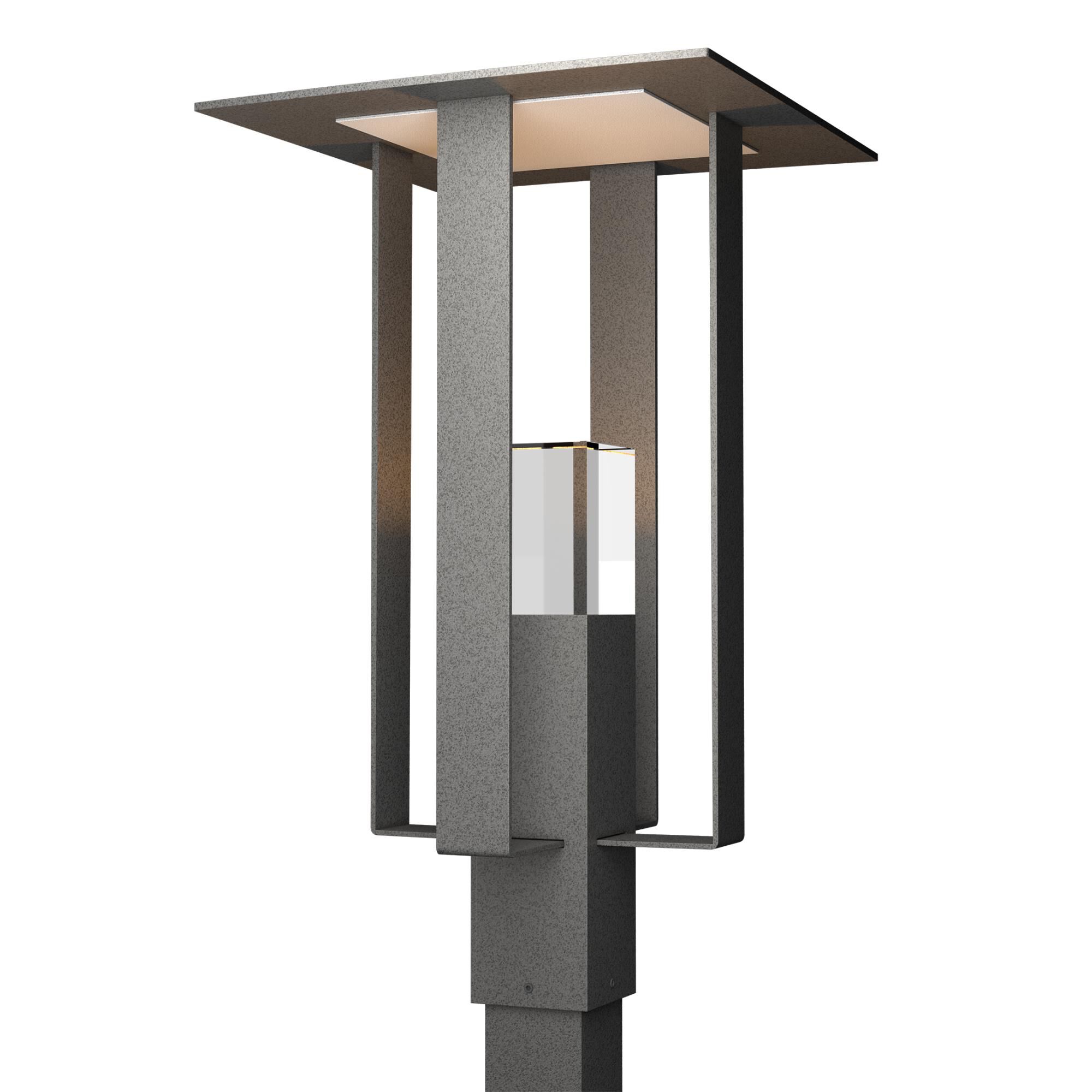 Shown in Coastal Natural Iron finish and Clear glass and Outdoor Silver accent