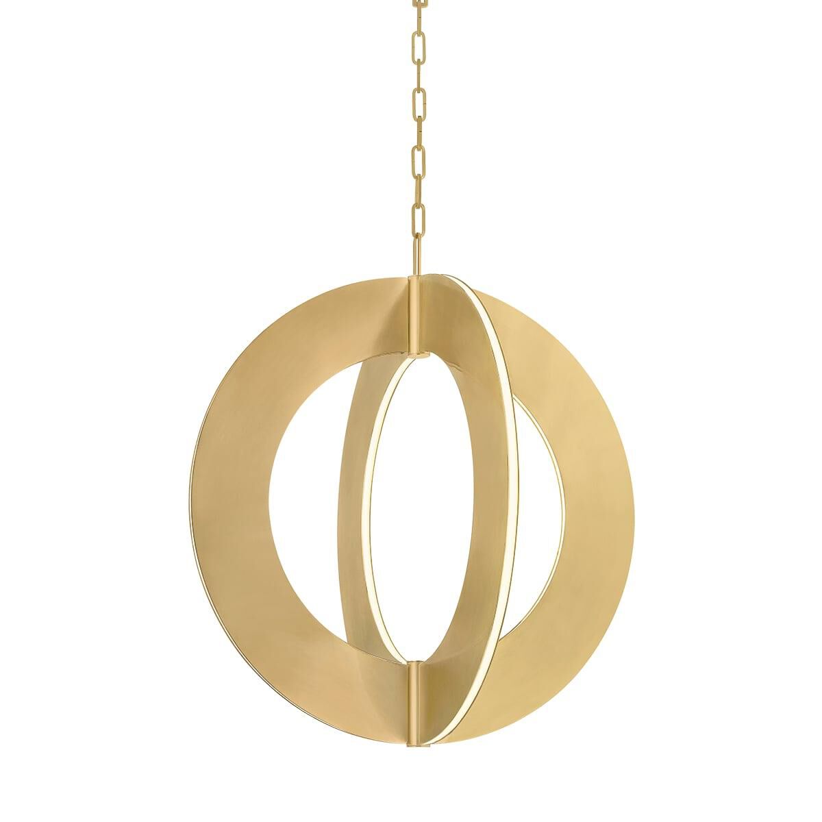 Shown in Vintage Brass finish and Etched Matte shade