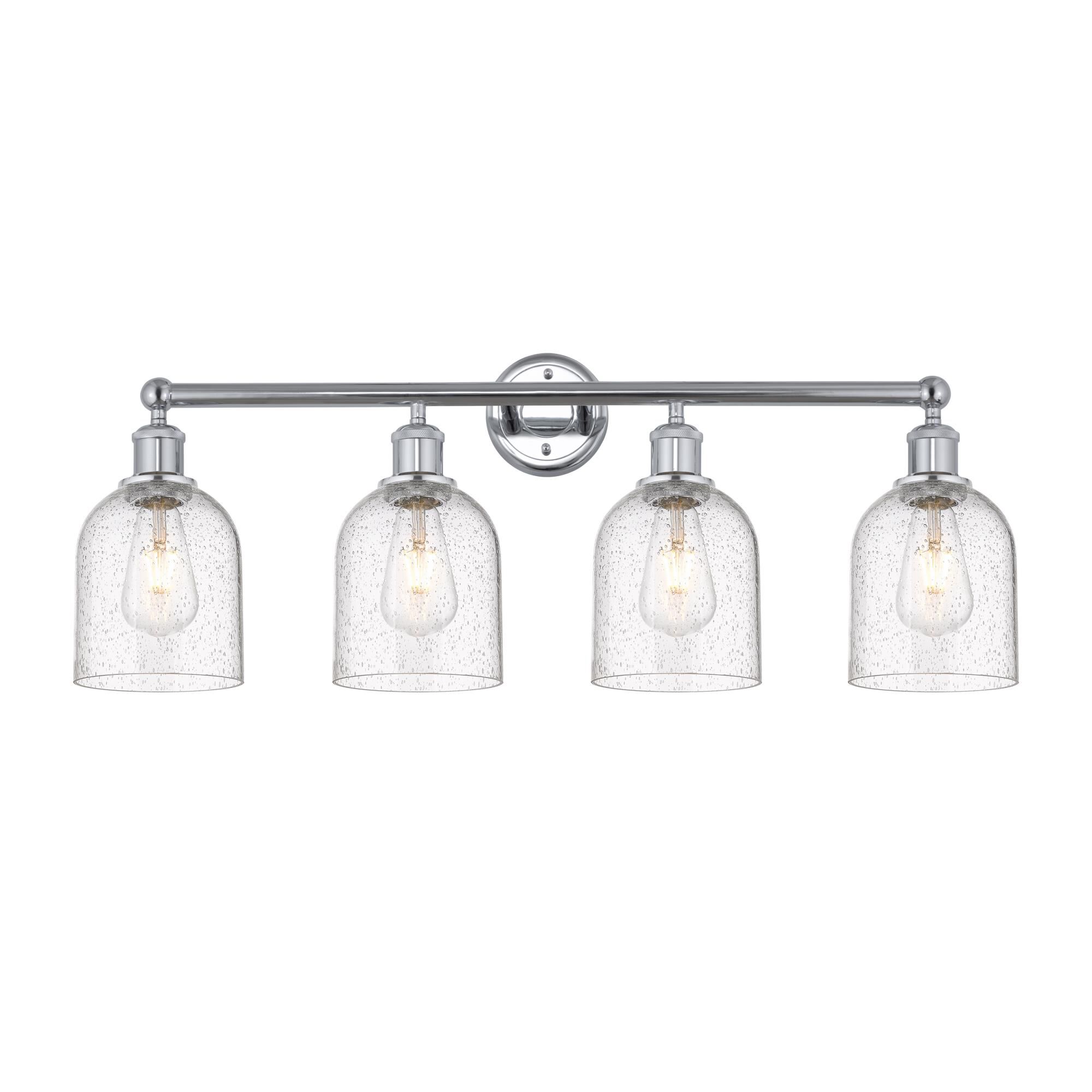 Shown in Polished Chrome finish and Seedy glass