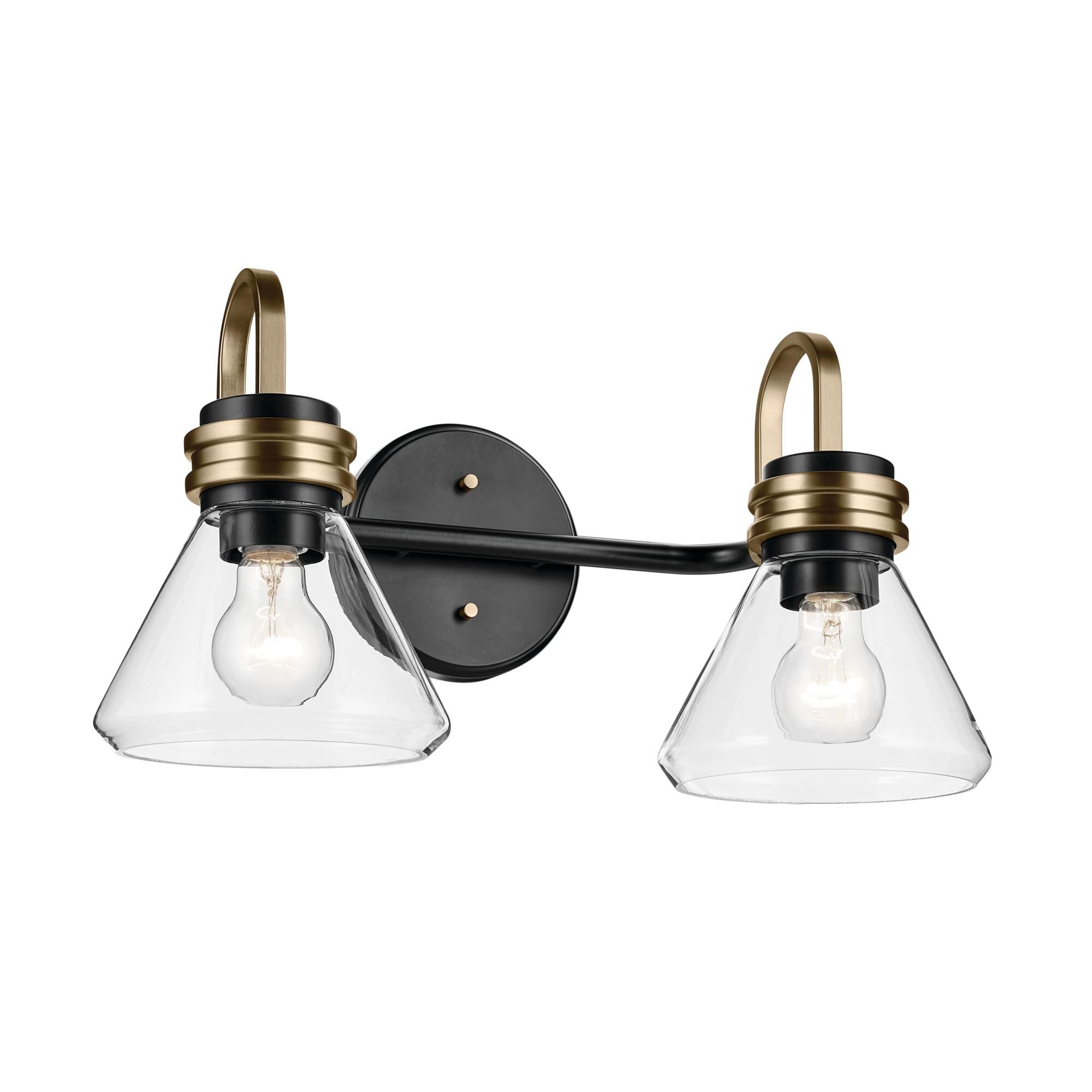Shown in Black finish and Clear glass