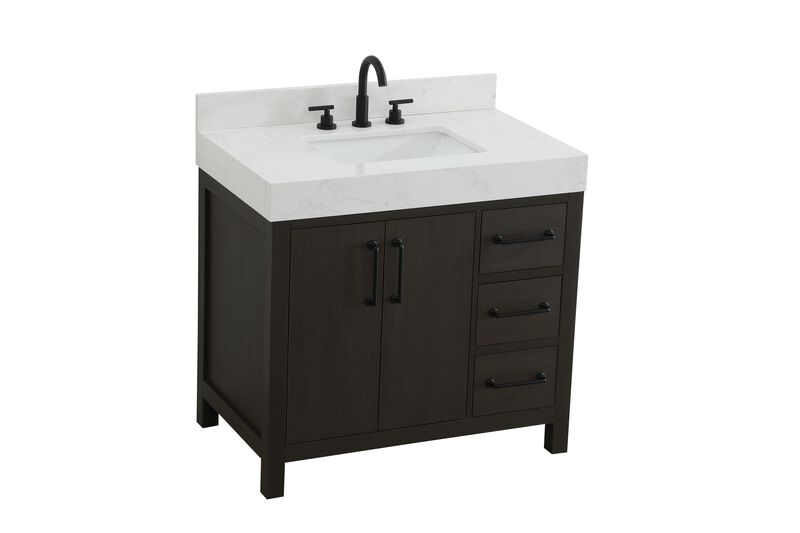 Nathan 36 Inch Bath Vanity by Elegant Dcor