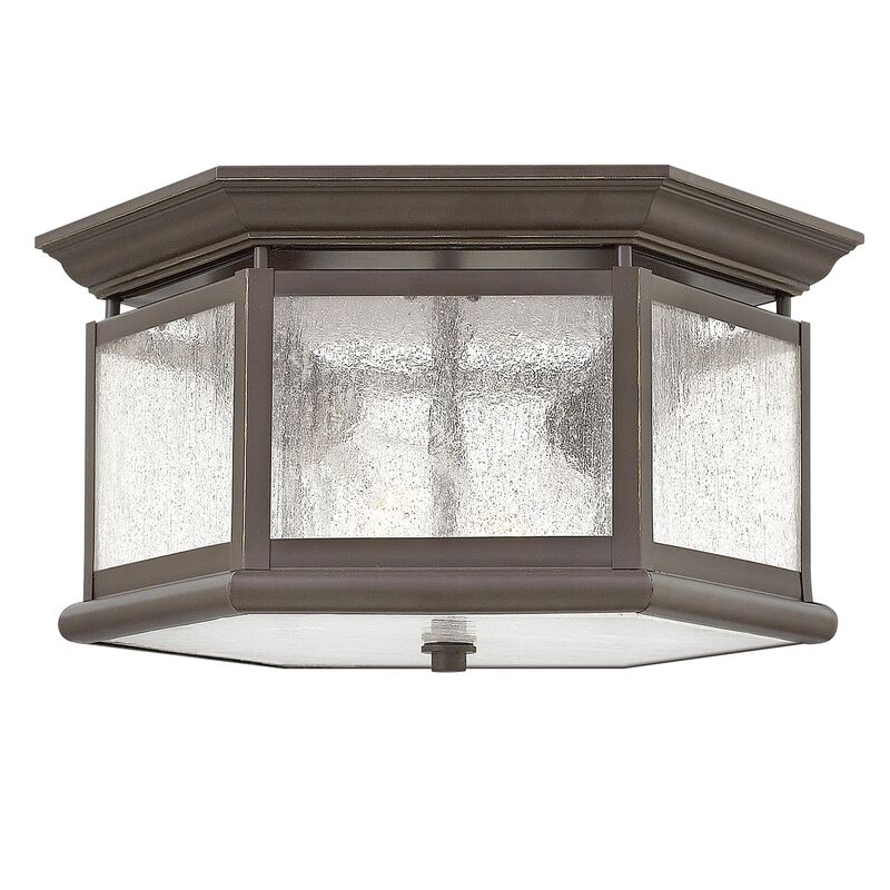 Edgewater 13 Inch 2 Light Outdoor Flush Mount by Hinkley