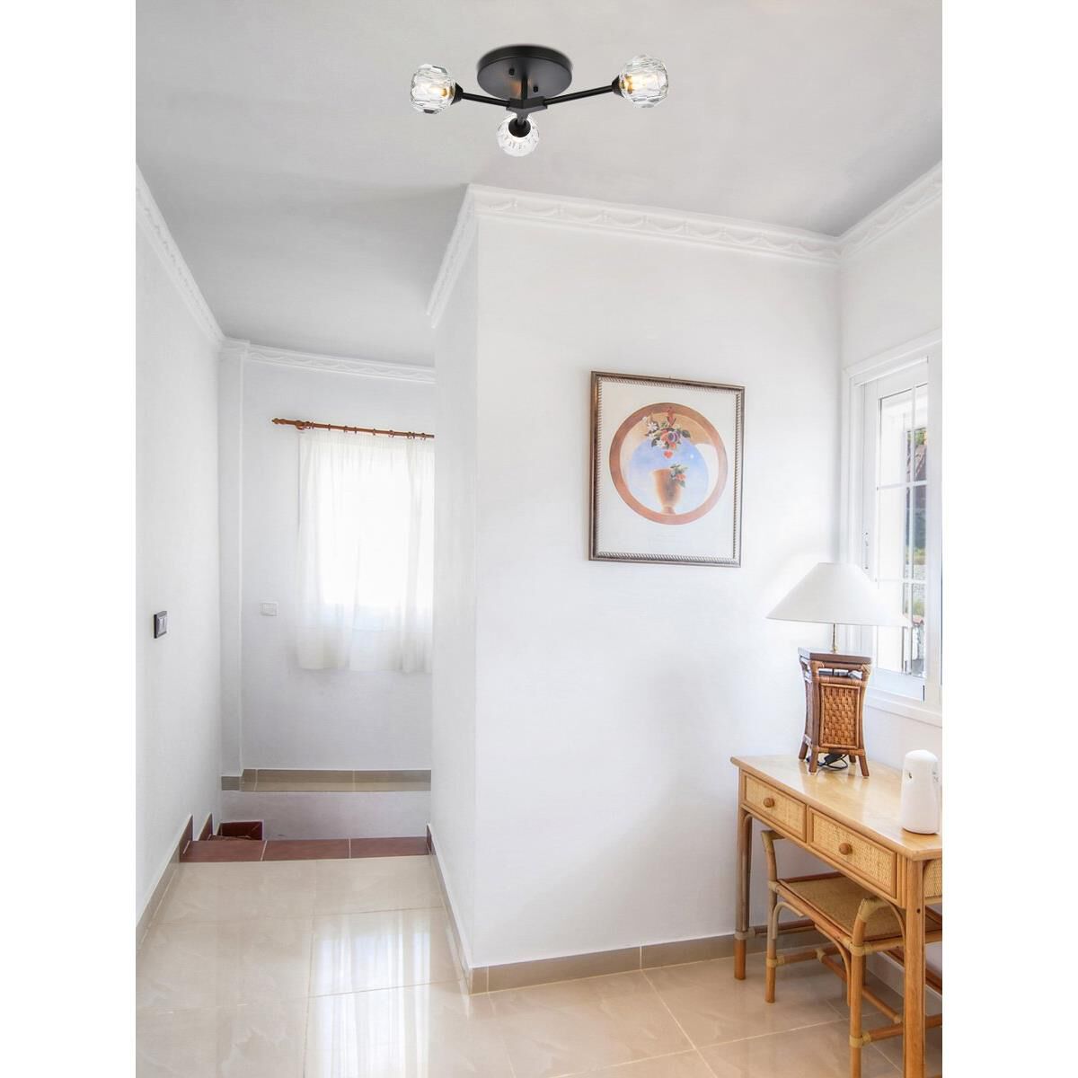 Zayne 17 Inch 3 Light LED Flush Mount by Elegant Lighting