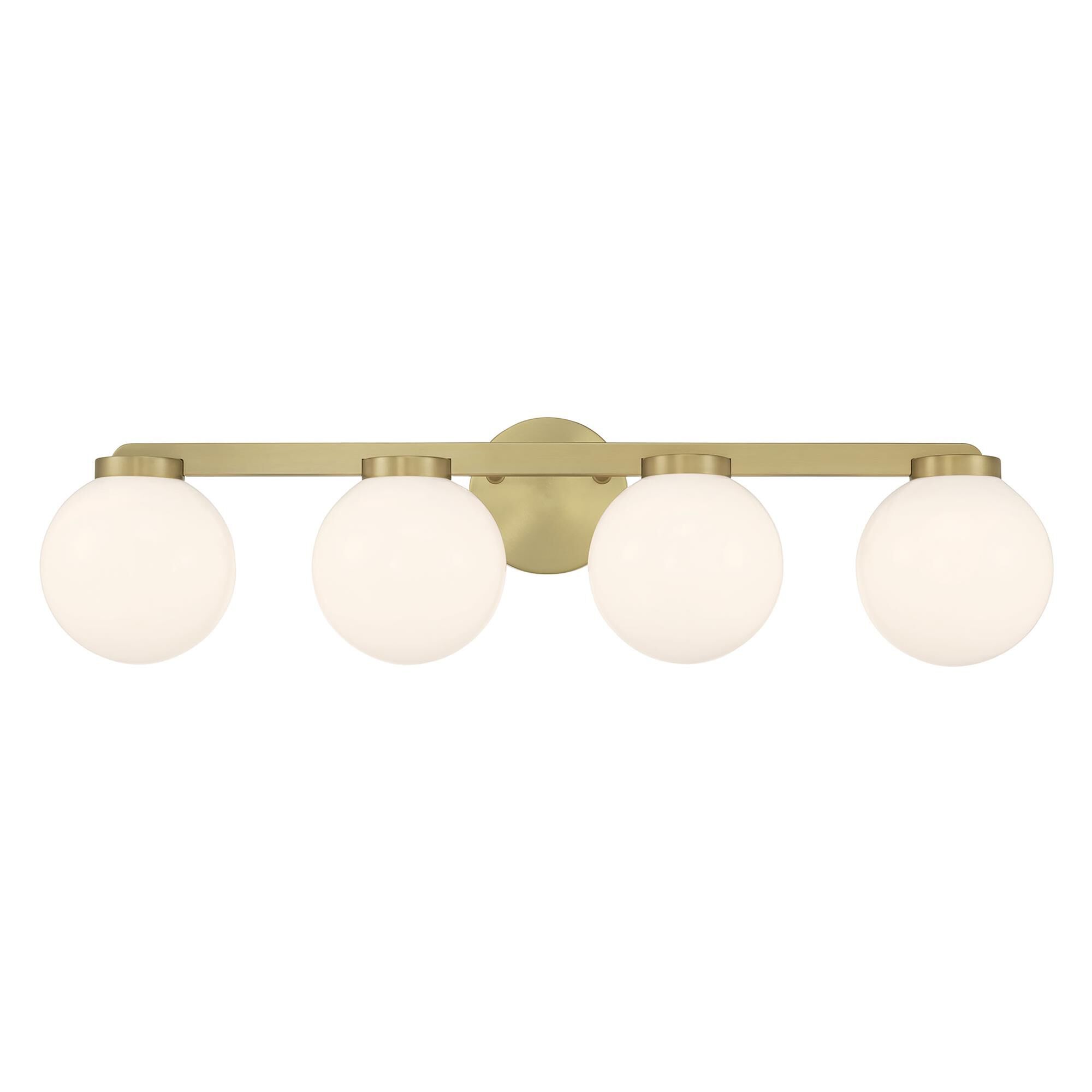 Shown in Vintage Brass finish and Shiny Opal glass