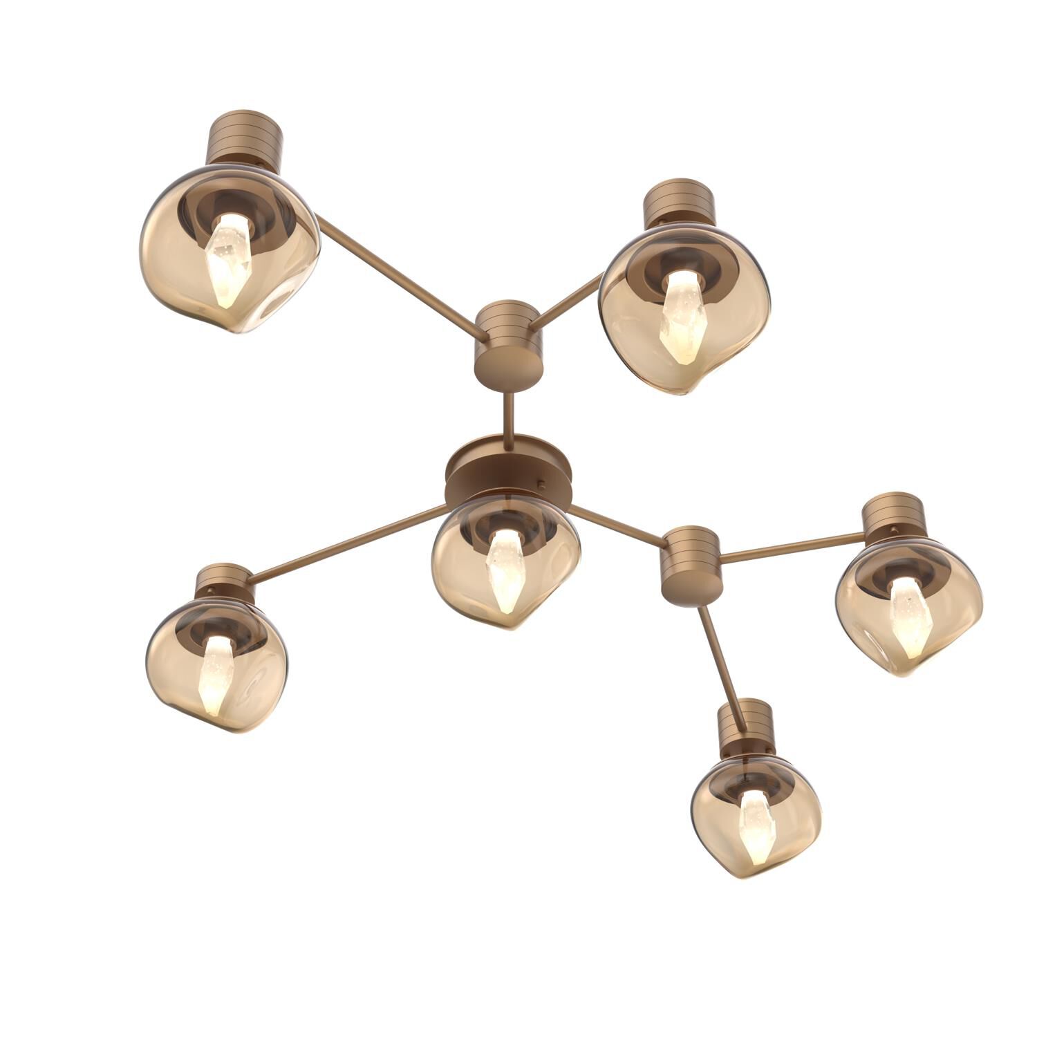 Levi Wilson Luna 37 Inch Semi Flush Mount by Hammerton Studio