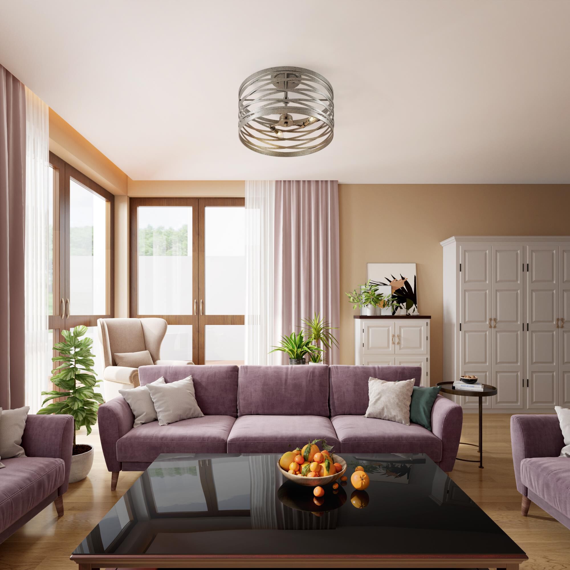 Annata 16 Inch Semi Flush Mount by Millennium Lighting